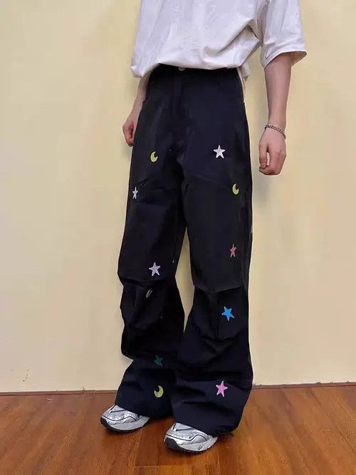 Japanese Brand Mayuko x Miyo Black High Street Vintage Loose Casual Pants Size US 29 - 1 Thumbnail