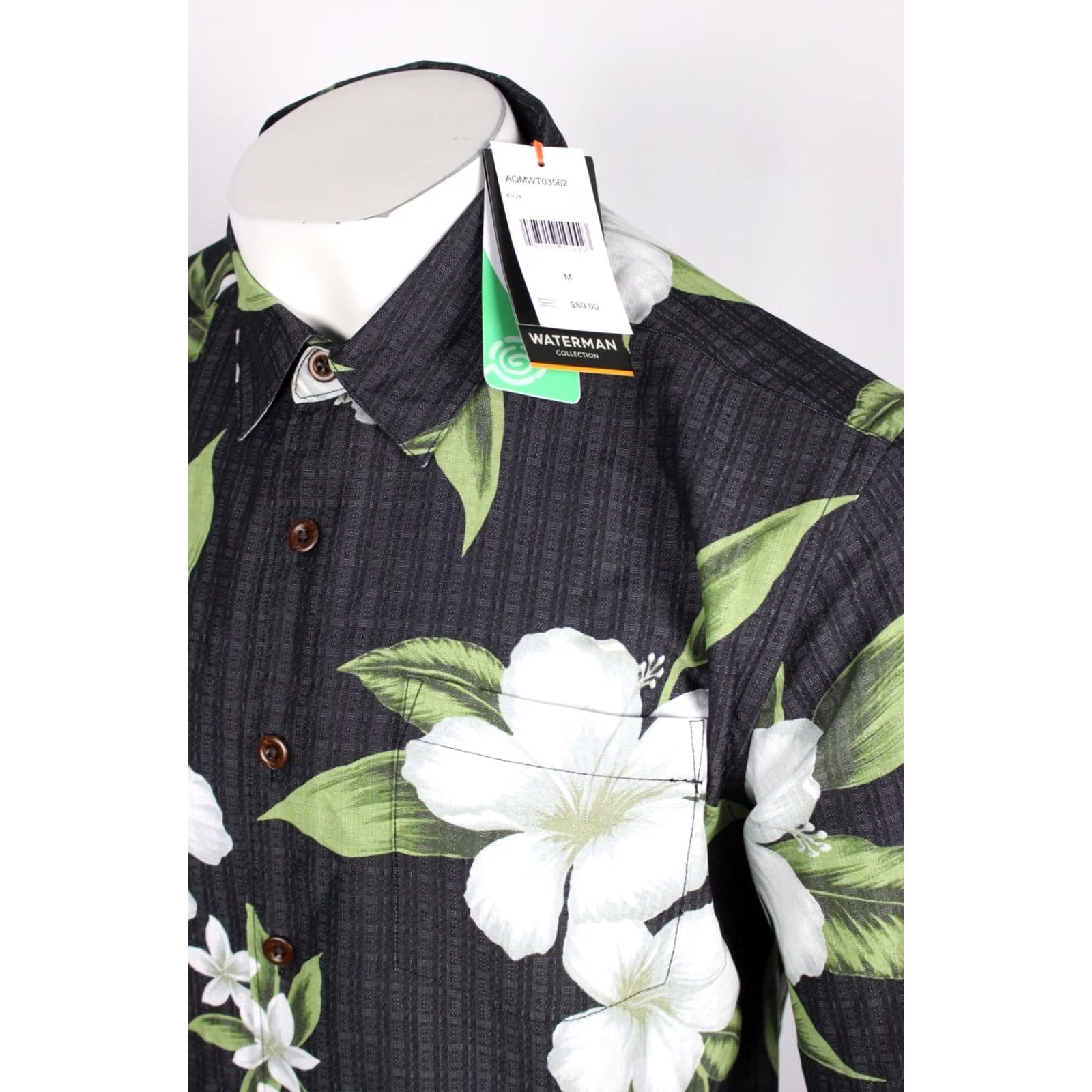 Quiksilver Quiksilver Men's Waterman Black Paper Outer Reef Button Shirt M Floral Print Size US M / EU 48-50 / 2 - 3 Thumbnail
