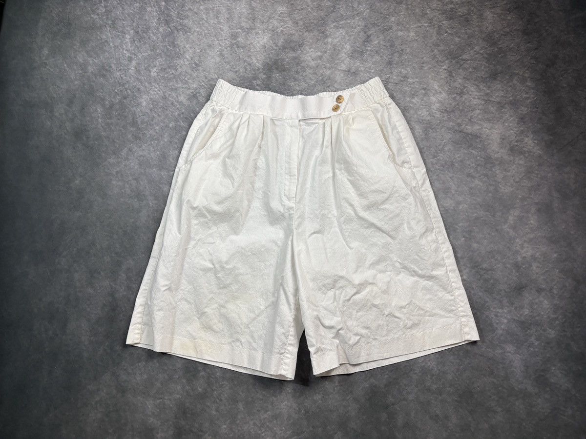 Vintage Vintage Pleated Shorts 80s 90s Cotton Loose Baggy White Stag Size US 28 / EU 44 - 12 Thumbnail