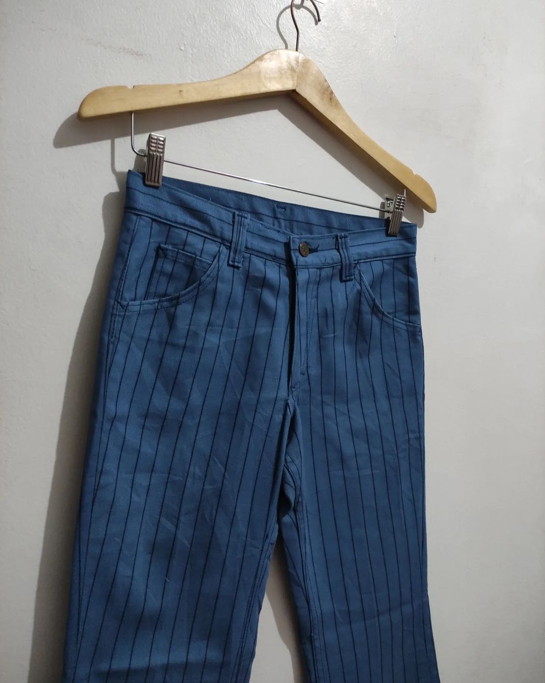 Lee Vintage 1960s Lee Striped Bell Bottom Flared Jeans Size US 29 - 17 Thumbnail