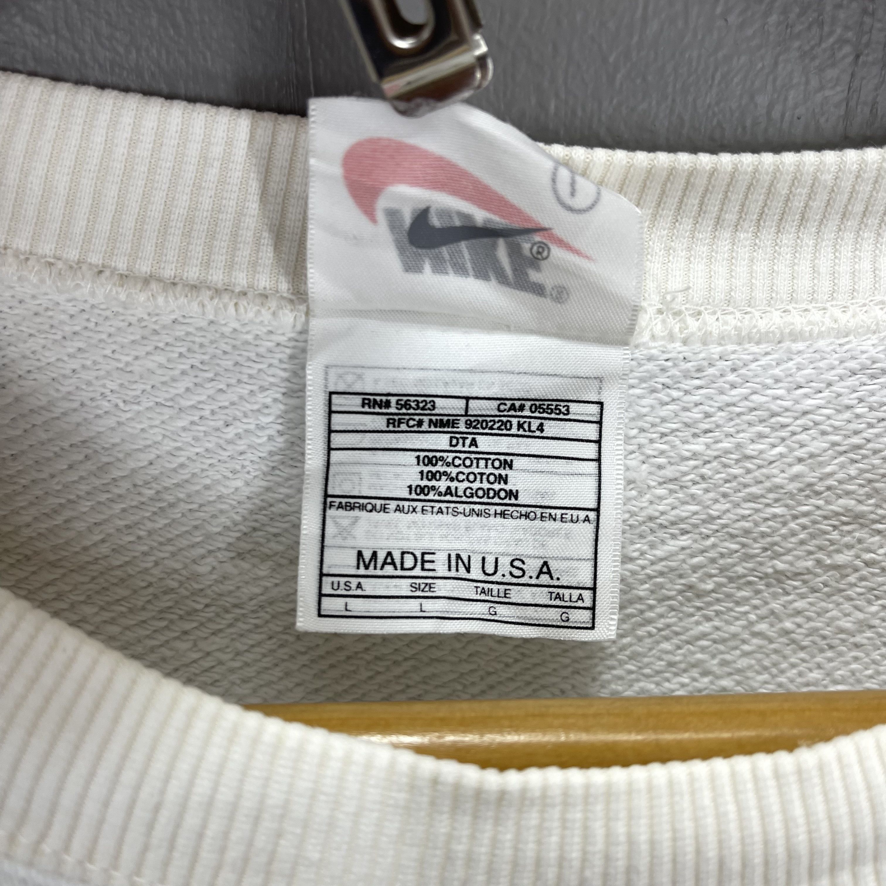 Nike 90s Vintage NIKE USA Crew Neck Sweatshirt #2035/14 Size US L / EU 52-54 / 3 - 18 Thumbnail