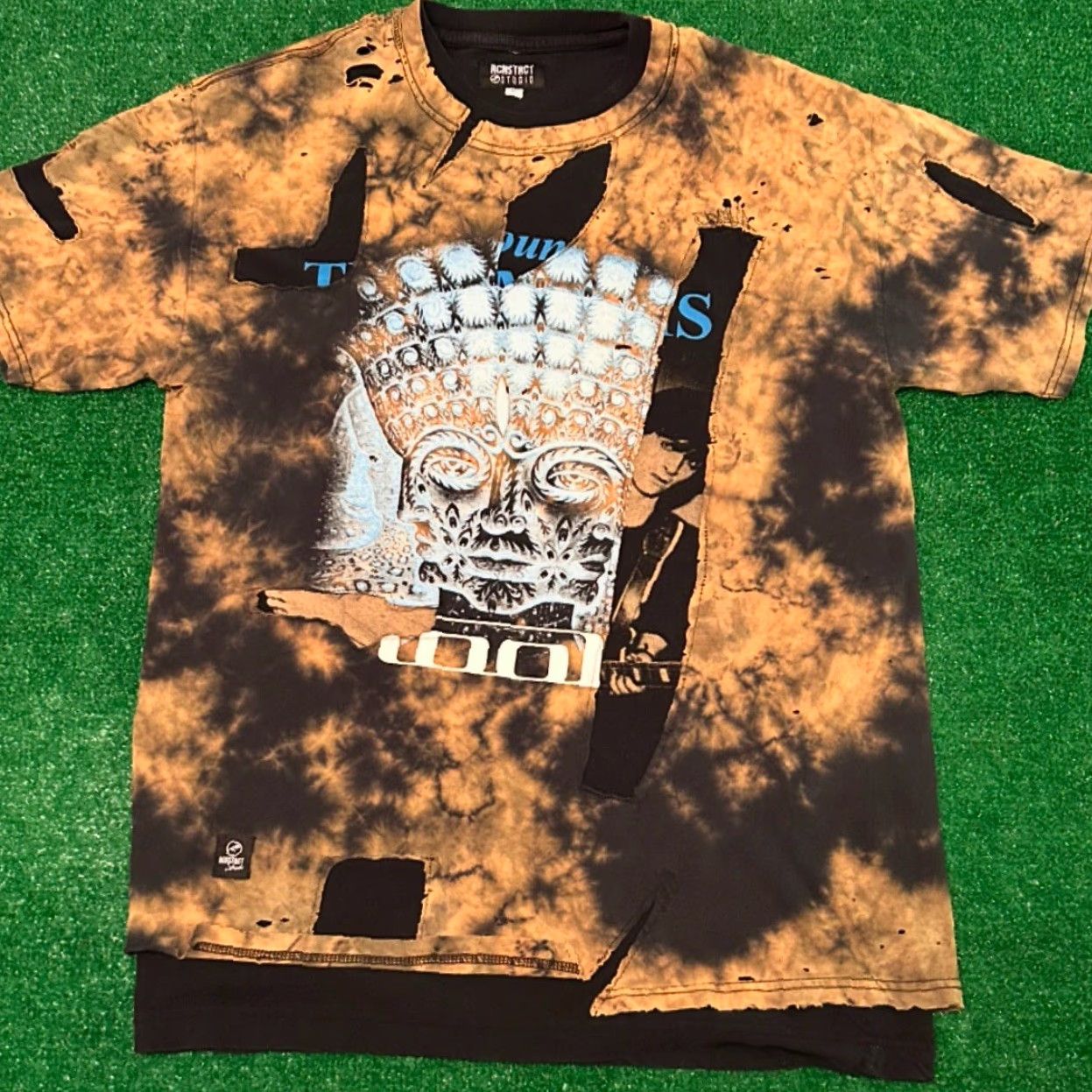 Vintage VINTAGE RCNSTRCT STUDIO Rock Band Tee Shirt L Mens Black Distressed Reconstructed 90s Grunge Punk Designer Tool Size US L / EU 52-54 / 3 - 5 Thumbnail