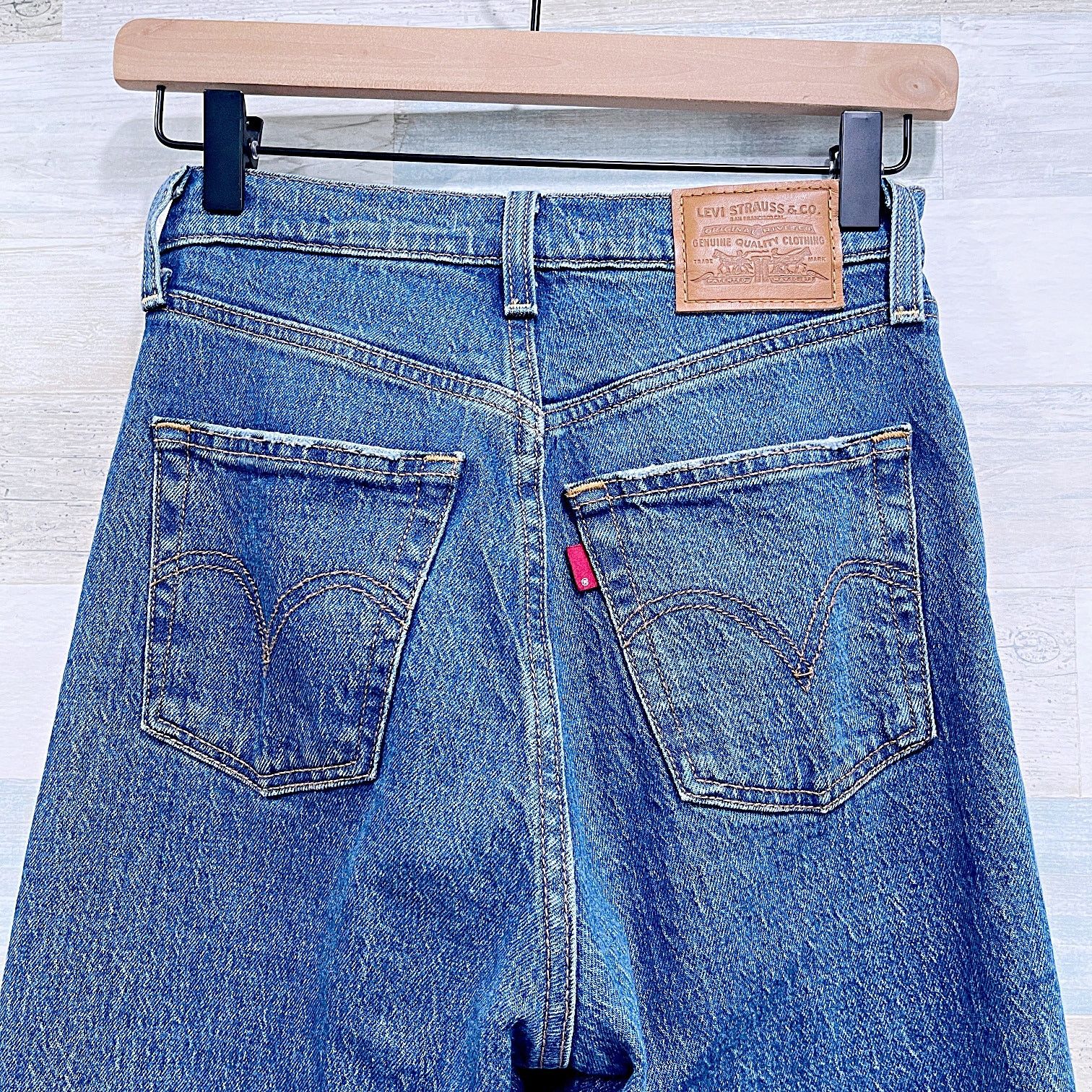 Levi's Levis Premium Ribcage Straight Ankle Jeans Blue Womens 24 Size 24" / US 00 / IT 34 - 6 Thumbnail