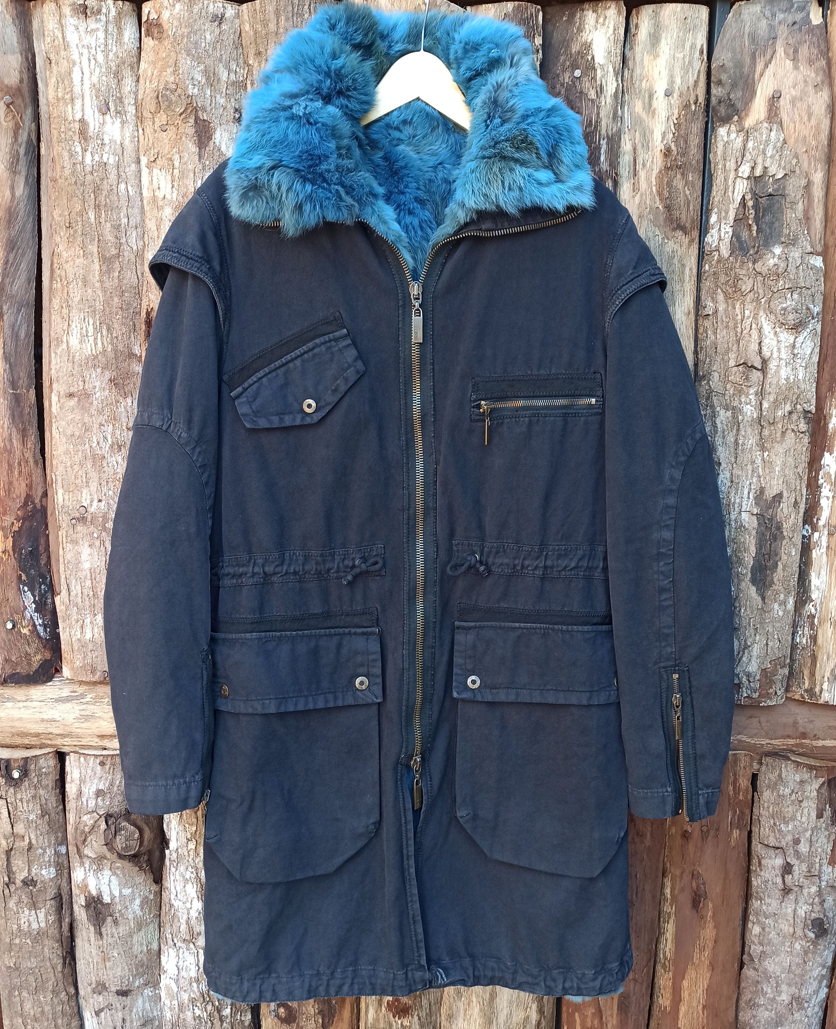Just Cavalli × Roberto Cavalli Just Cavalli Coat detachable rabbit fur lining Size XL / US 12-14 / IT 48-50 - 2 Thumbnail