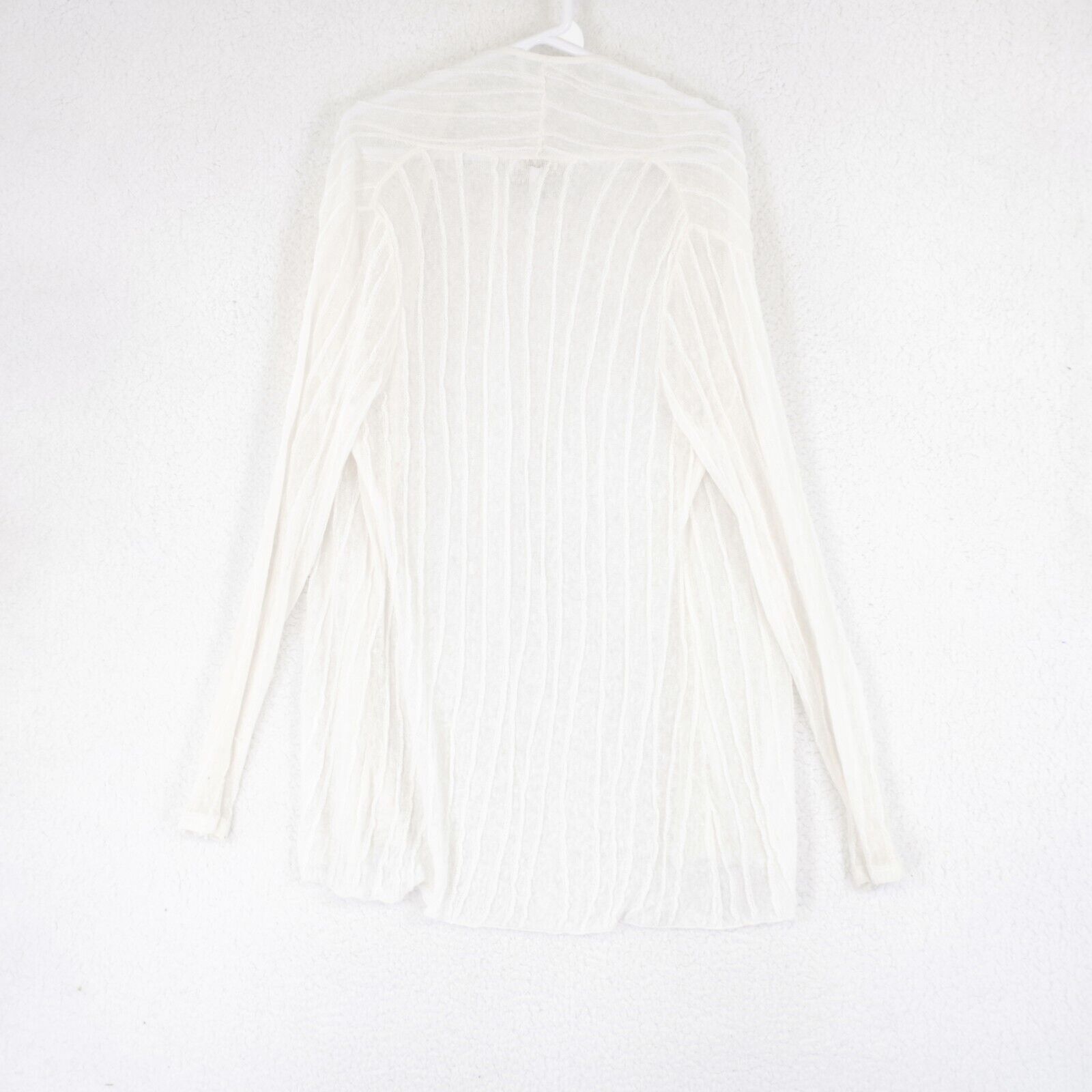 Chicos Chico's Loose Knit Cream Size 0 See Through Cardigan Sweater Size XS / US 0-2 / IT 36-38 - 4 Thumbnail