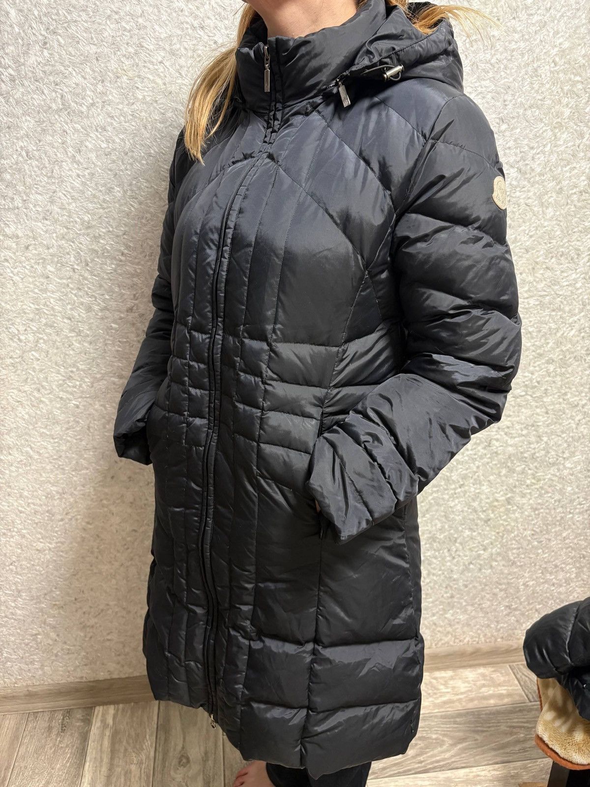 Moncler Moncler Long Black Puffer Coat | Kids 14/164, Fits Women's M Size S / US 4 / IT 40 - 1 Thumbnail