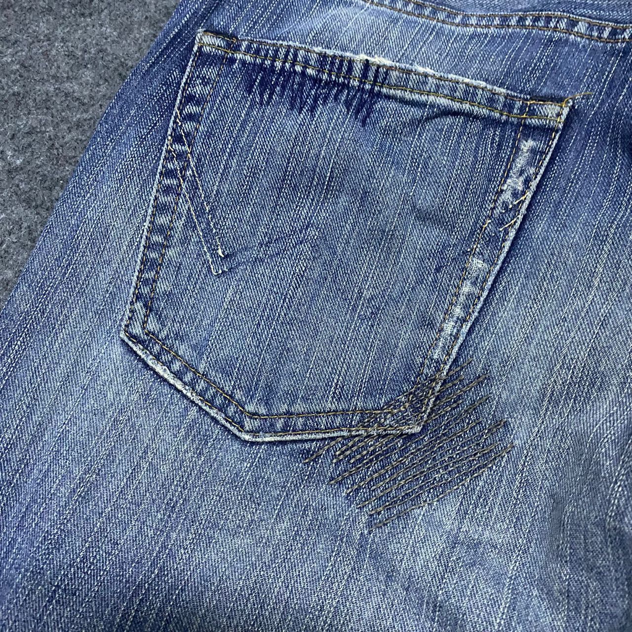 Edwin 💥Flare💥Vintage Edwin Exclusive Vintage Distressed Denim Size US 33 - 13 Thumbnail