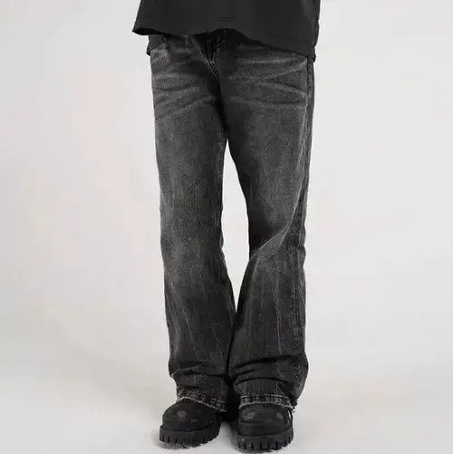 Japanese Brand Street wash casual baggy micro flare jeans Size US 30 / EU 46 - 3 Thumbnail