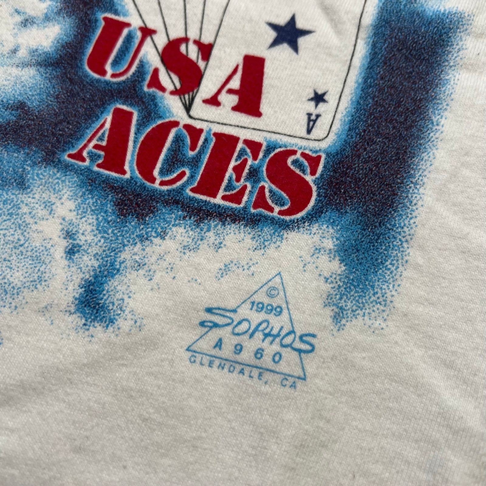 Hanes Vintage Sophos 90s Men Sz M USA Aces Airplane Tee Shirt M Size US M / EU 48-50 / 2 - 3 Thumbnail