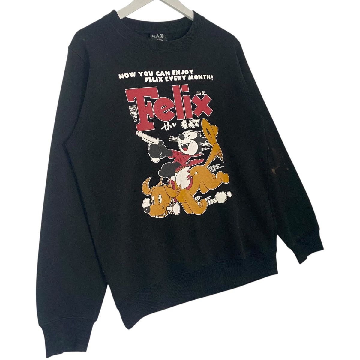 Vintage Vintage 80s Felix The Cat Crewneck Sweatshirt Black Size M Size US M / EU 48-50 / 2 - 3 Thumbnail