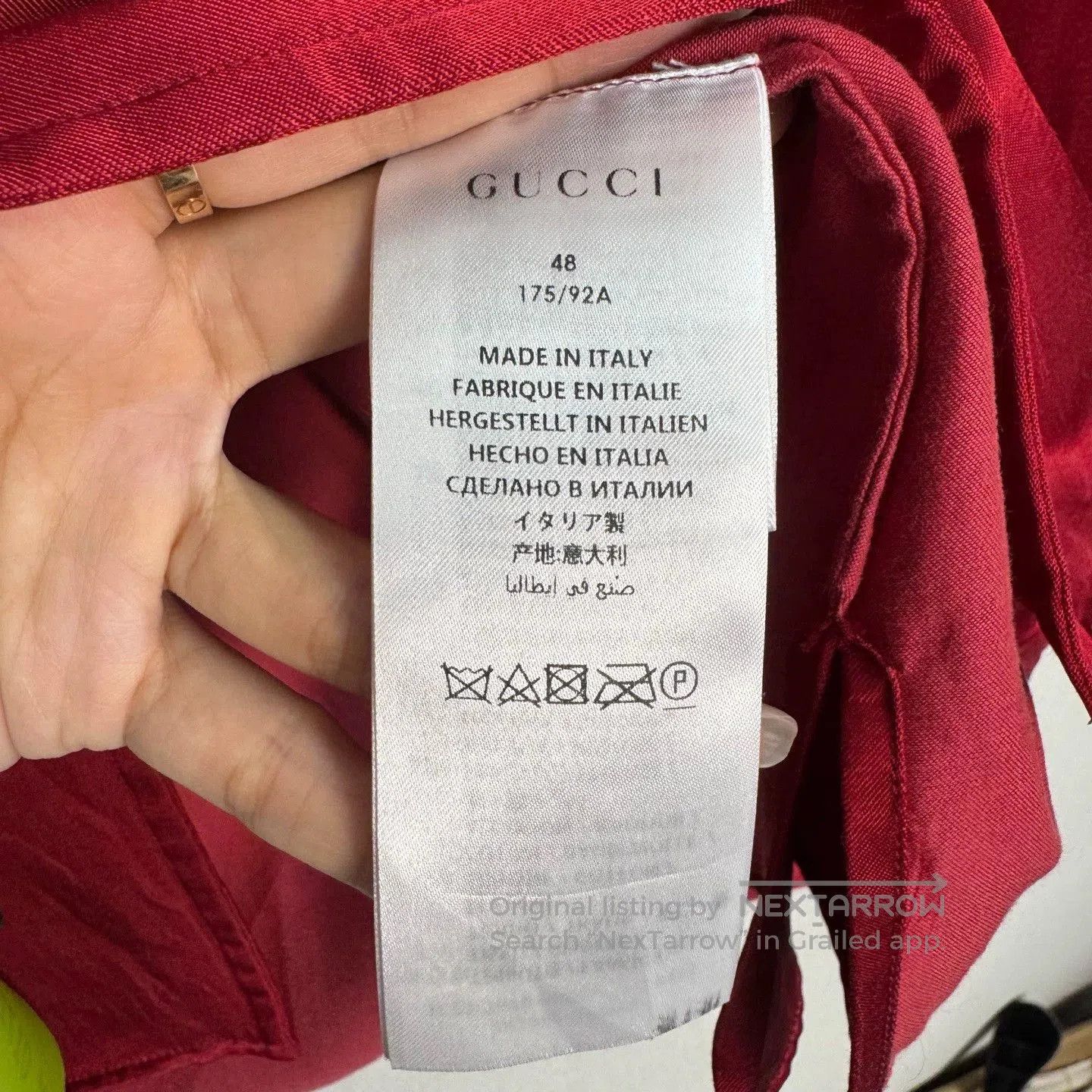 Gucci red gucci silk jacket with skull design. Size US L / EU 52-54 / 3 - 4 Thumbnail