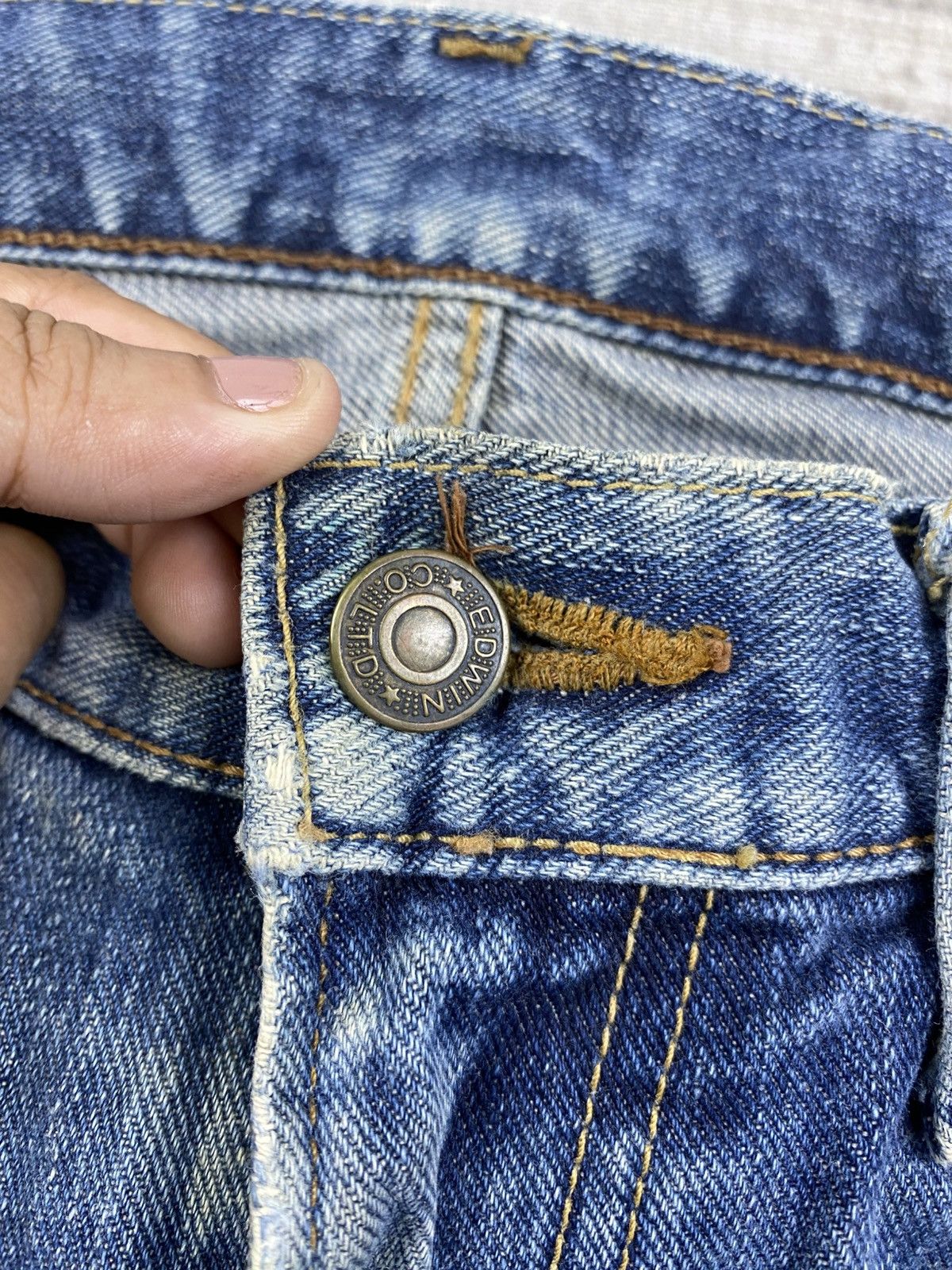 Edwin × Japanese Brand × Vintage Vintage Edwin 403 Japan Distressed Denim Jeans Size US 32 / EU 48 - 12 Thumbnail
