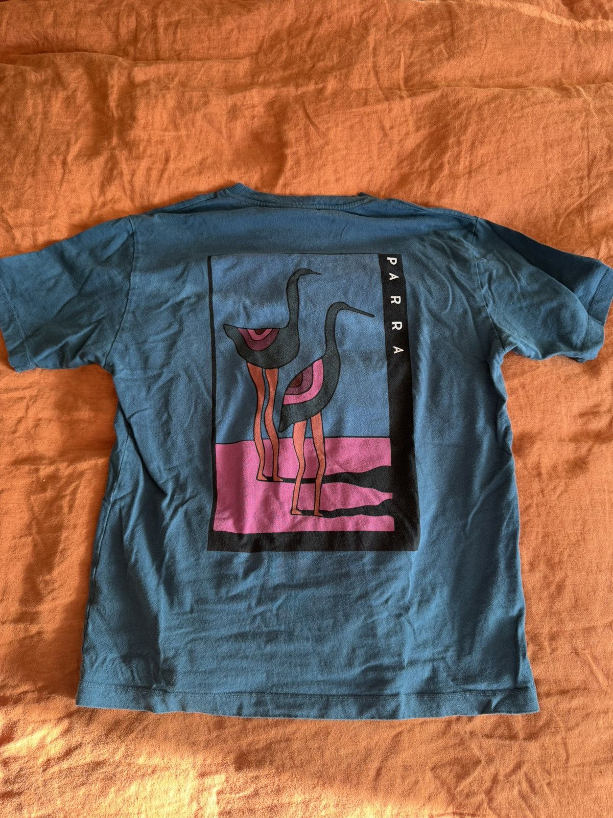 By Parra By Parra "Crane" Embroidered Graphic Tee - Blue - Small Size US S / EU 44-46 / 1 - 1 Thumbnail