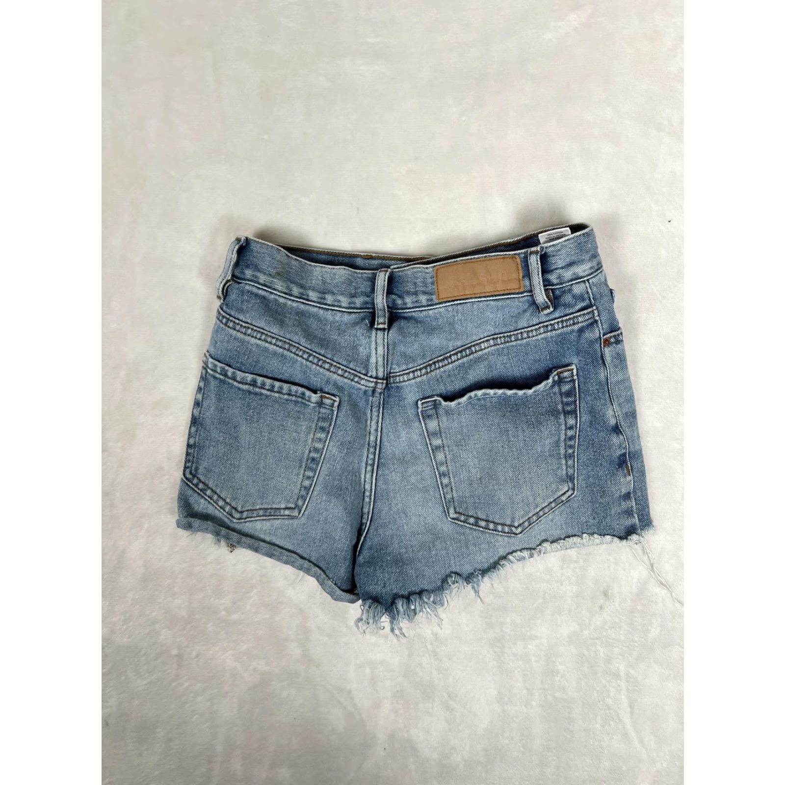 Pacsun VINTAGE PacSun Womens Denim Shorts 25 Blue High Rise Distressed Cutoff Frayed Size 42" / US 20 - 7 Thumbnail