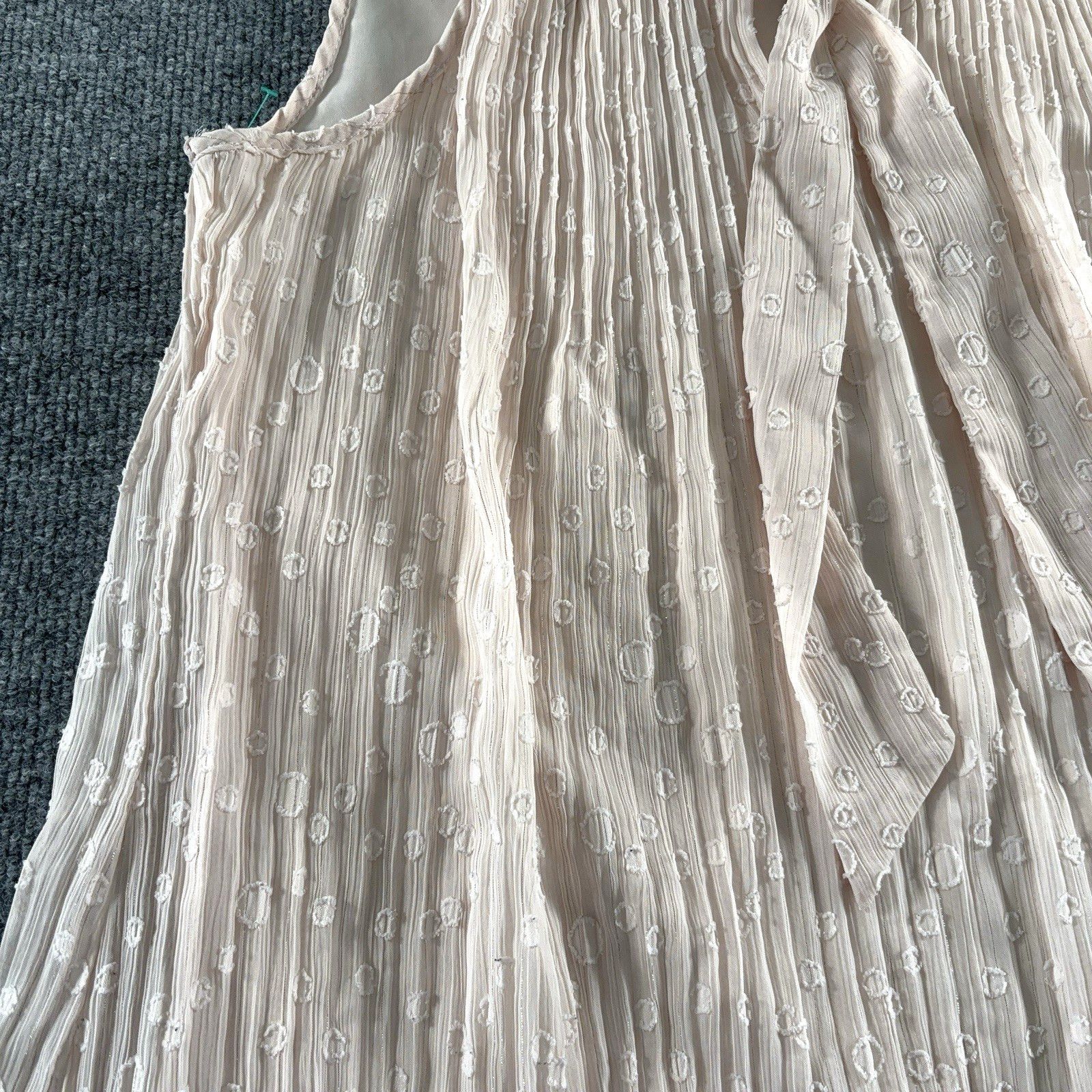 Nanette Lepore Nanette Lepore Blush Chiffon A-Line Dress 8 Tie Neck Size M / US 6-8 / IT 42-44 - 8 Thumbnail