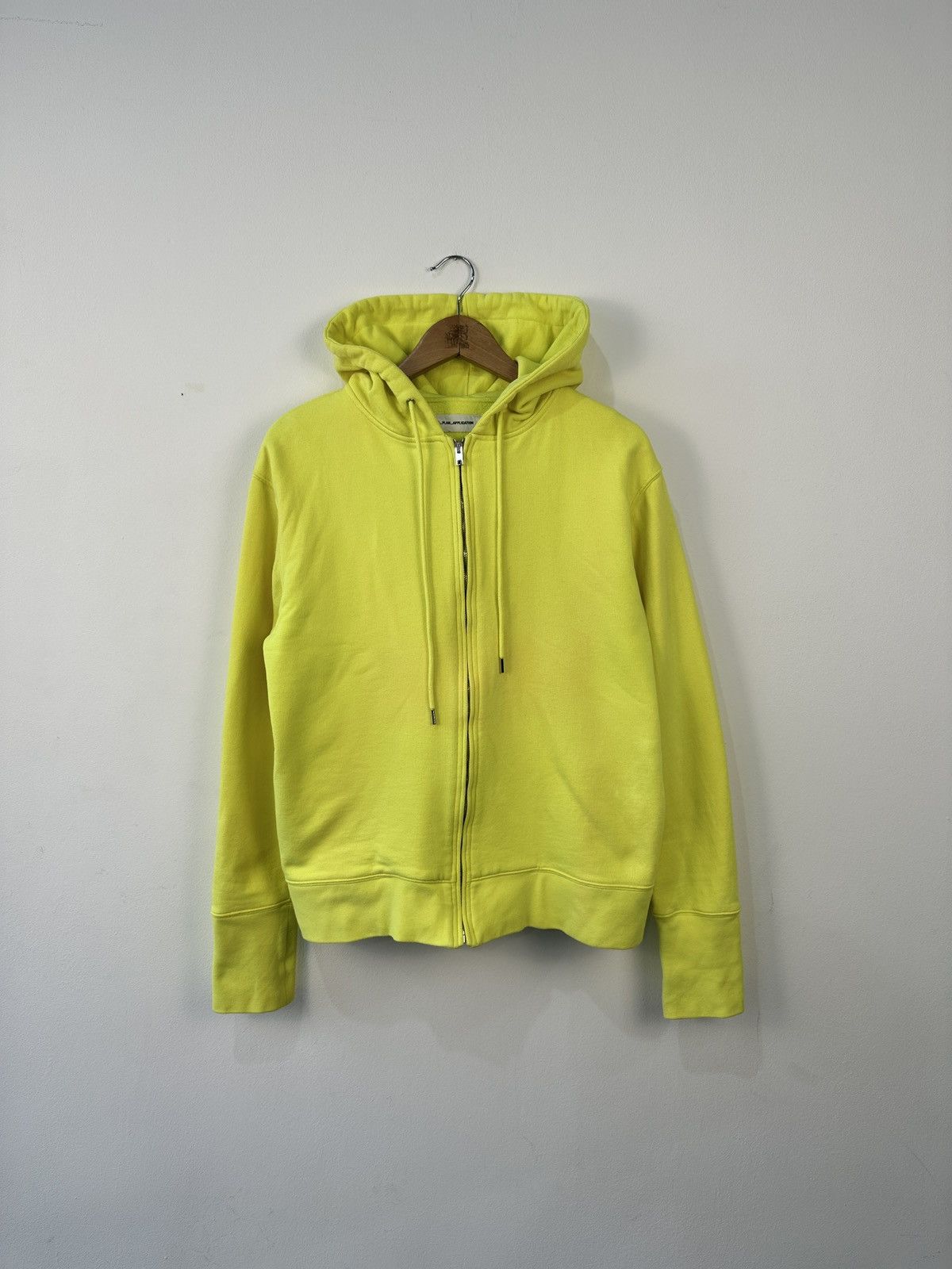 A_PLAN_APPLICATION Full Zip Hoodie Neon Yellow Raccagni Zip