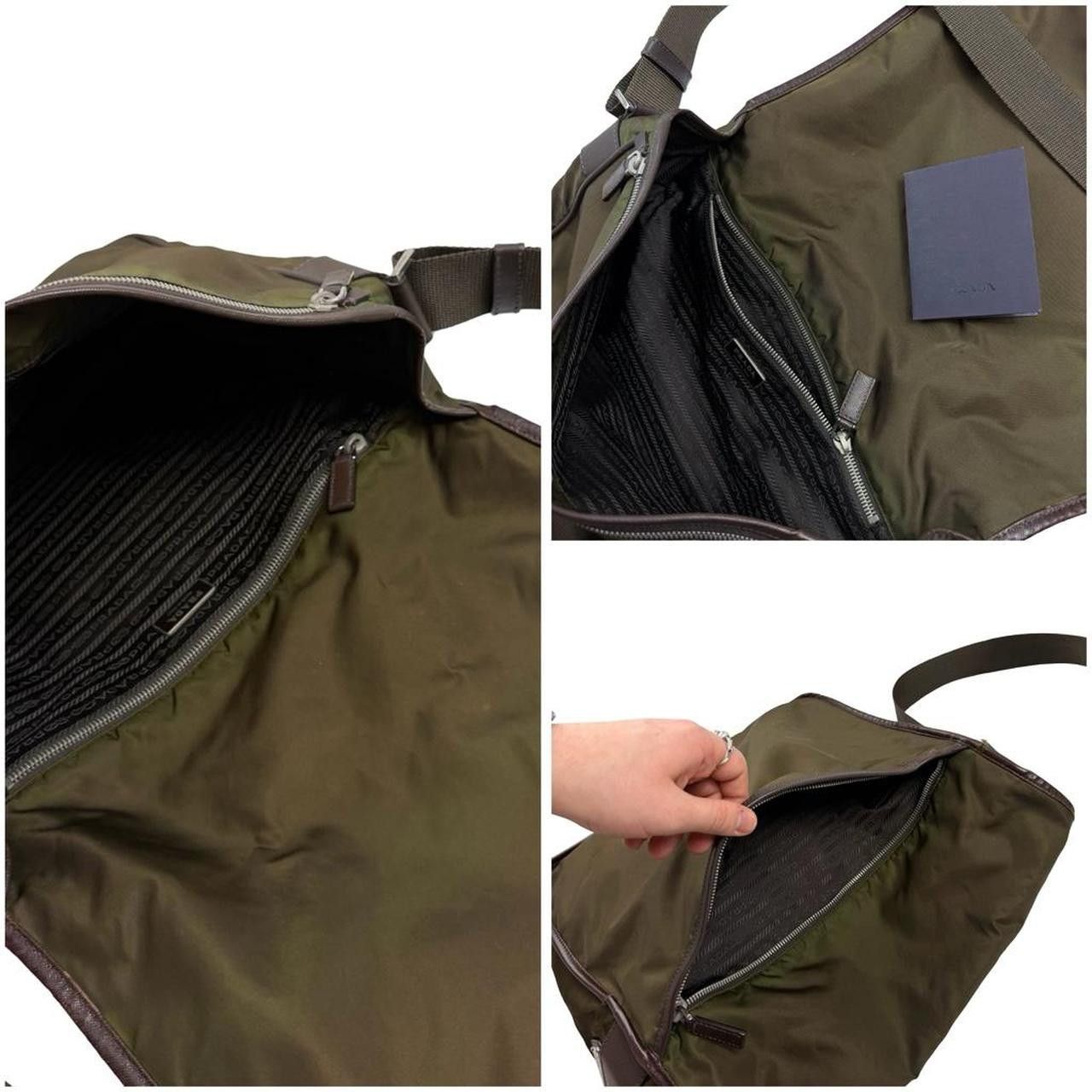 Prada Vintage Prada Milano Tessuto Messenger Bag Olive Green Size ONE SIZE - 5 Thumbnail