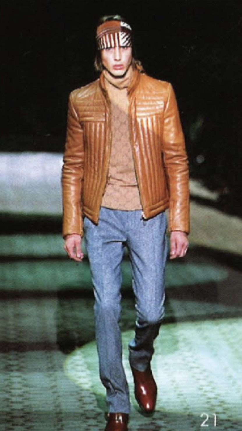 Gucci Gucci Tom Ford FW2000 Quilted Padded Biker Leather Jacket Size US M / EU 48-50 / 2 - 2 Thumbnail