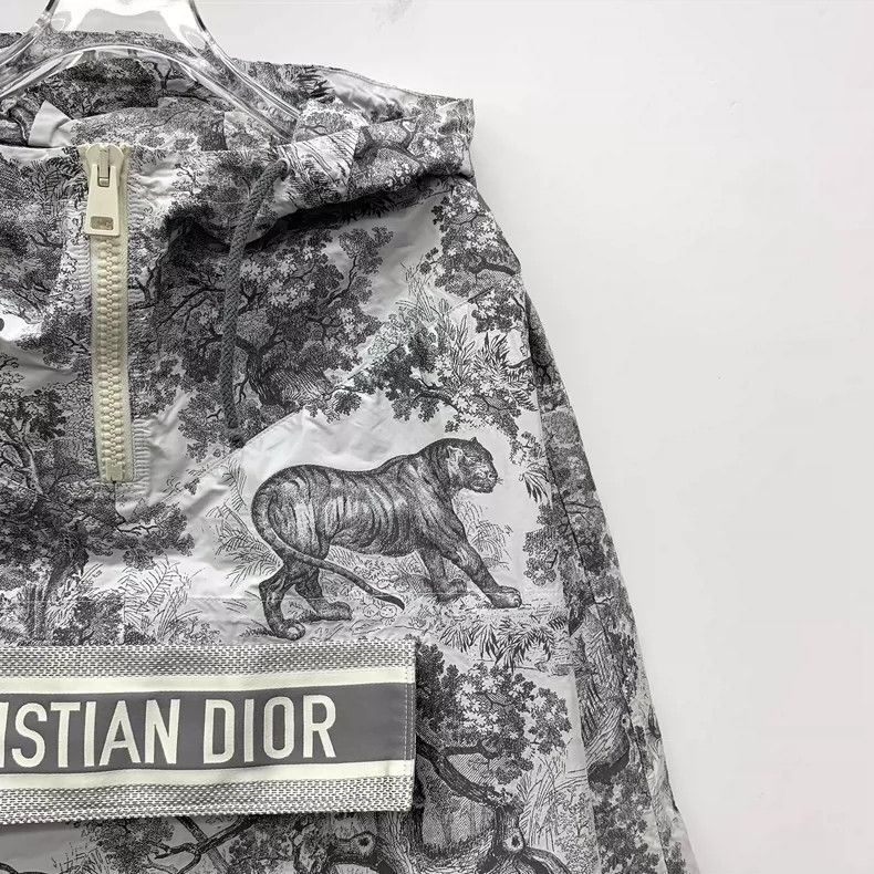 Dior Dior Color-matched animal jungle print full-print hooded dr Size XS / US 0-2 / IT 36-38 - 3 Thumbnail