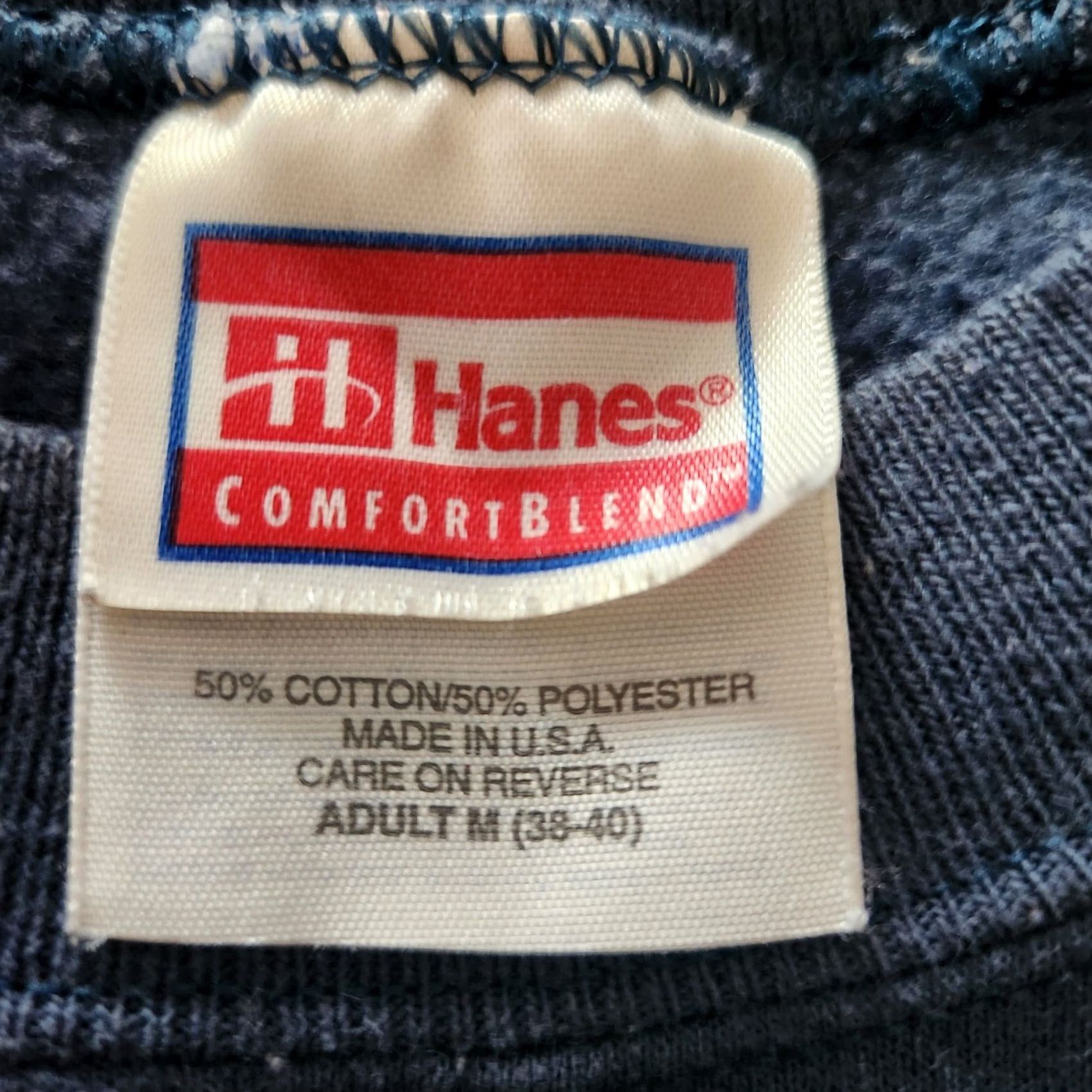 Hanes VINTAGE 90s Hanes Sweatshirt Adult Medium Blue Crew Neck Mens Size US M / EU 48-50 / 2 - 5 Thumbnail
