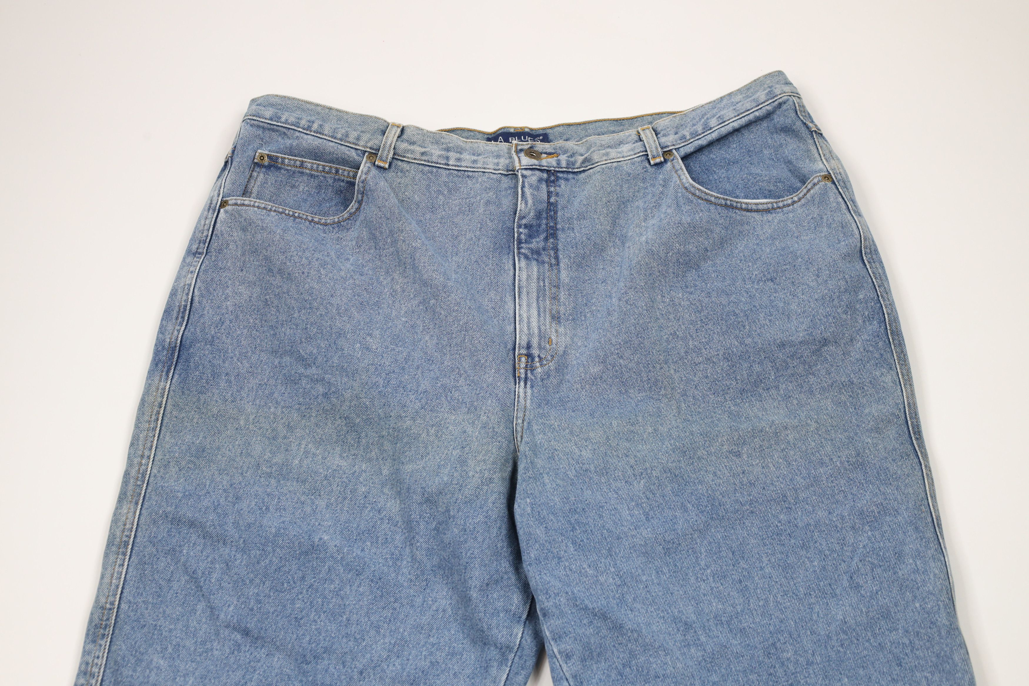Vintage Deadstock Vintage 90s Streetwear Tapered Leg Denim Jeans Size 24" / US 00 / IT 34 - 2 Thumbnail
