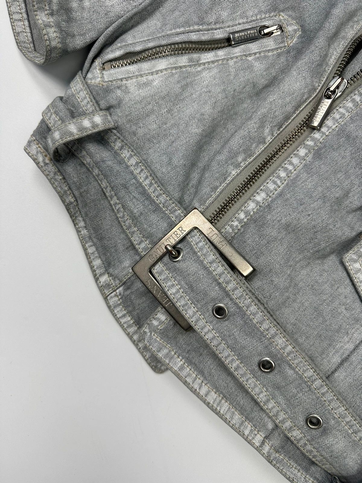 Jean Paul Gaultier Jean Paul Gautier 00’s Silver Short Crop Trench Coat Jacket Size M / US 6-8 / IT 42-44 - 5 Thumbnail