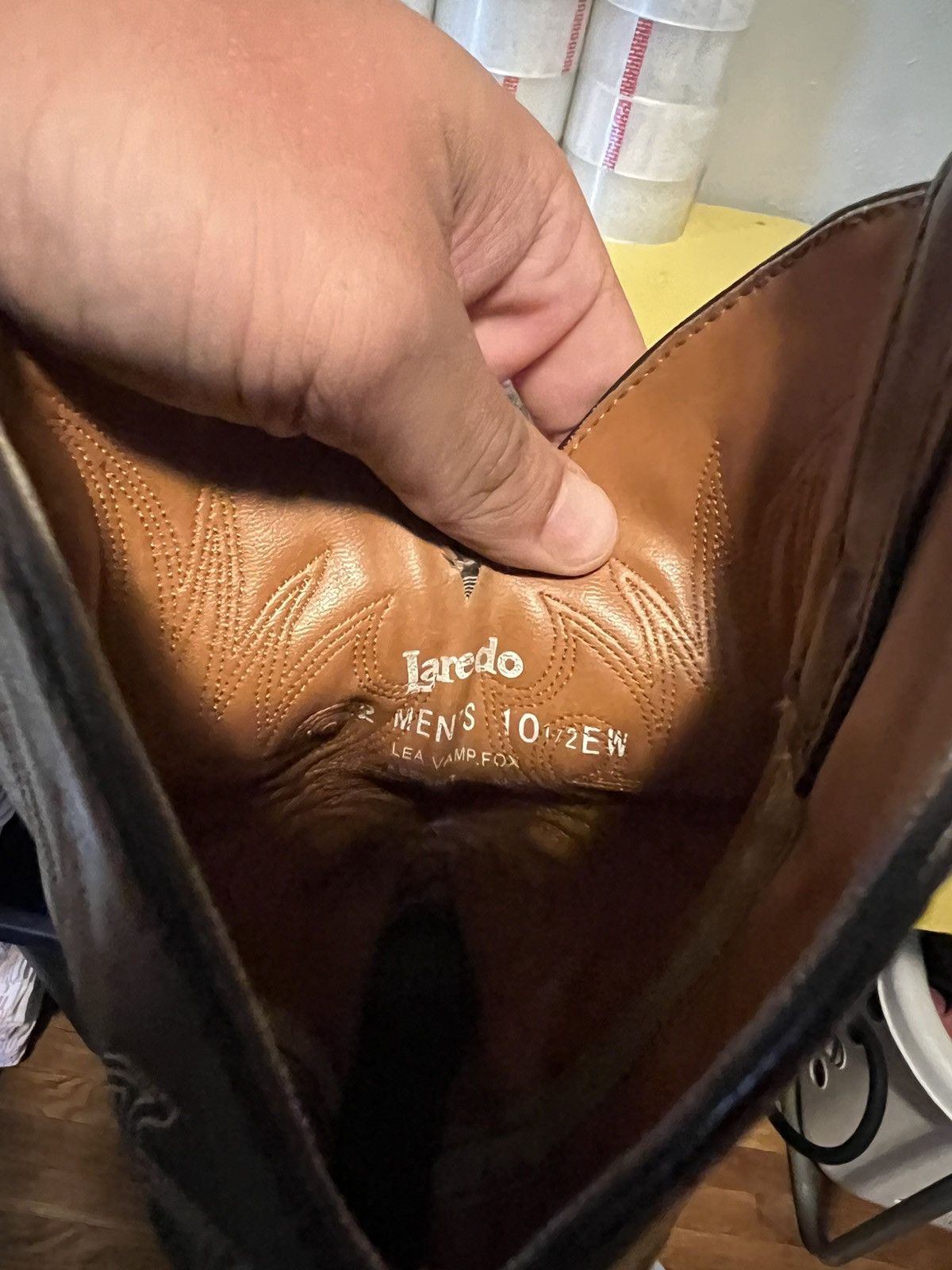 Vintage Laredo Cowboy Boots Sz 10.5 EW Size US 10.5 / EU 43-44 - 8 Thumbnail