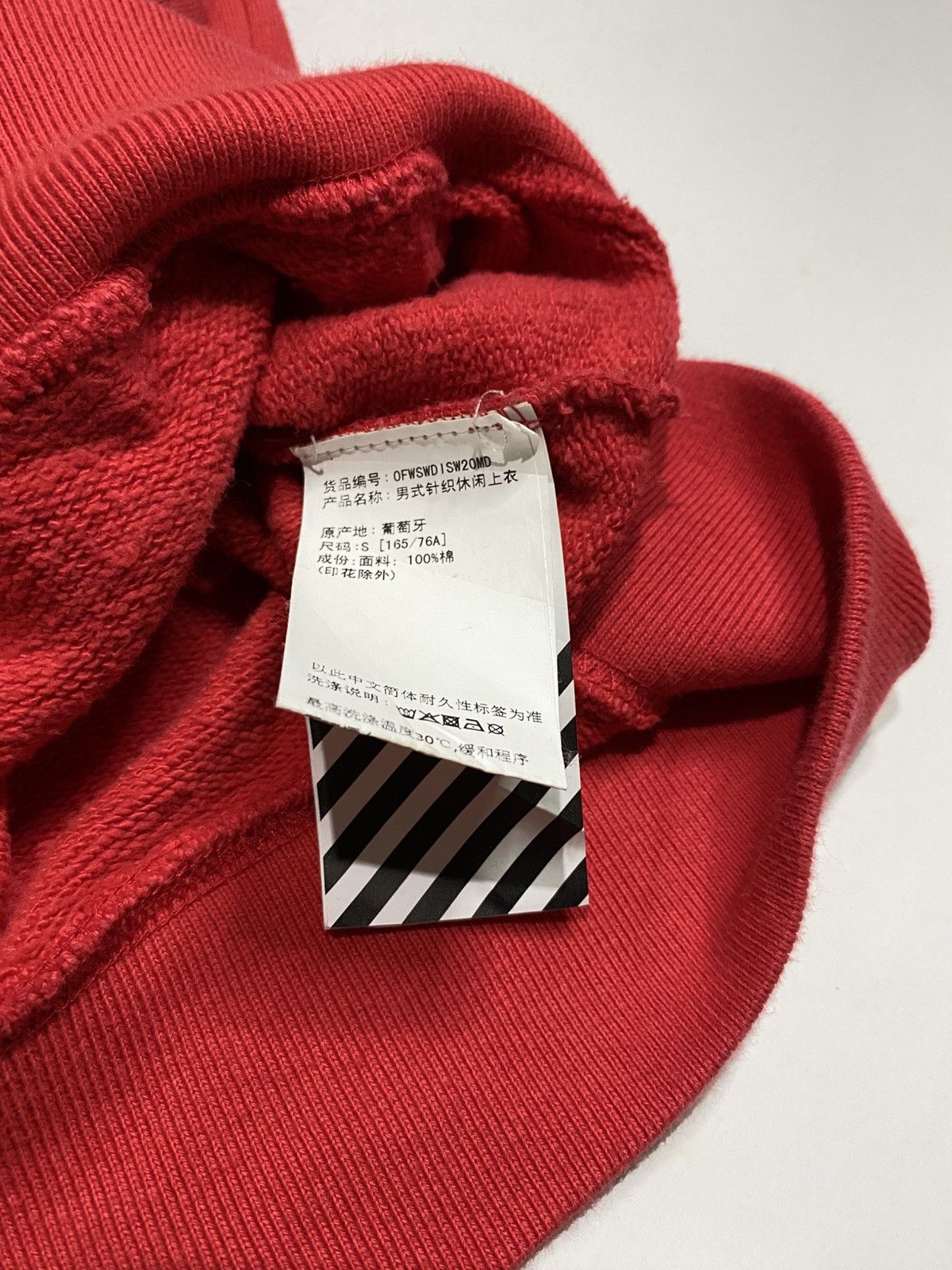 Off-White OFF WHITE FW 19/20 DIAG UNFINISHED SLIM HOODIE Size US S / EU 44-46 / 1 - 8 Thumbnail