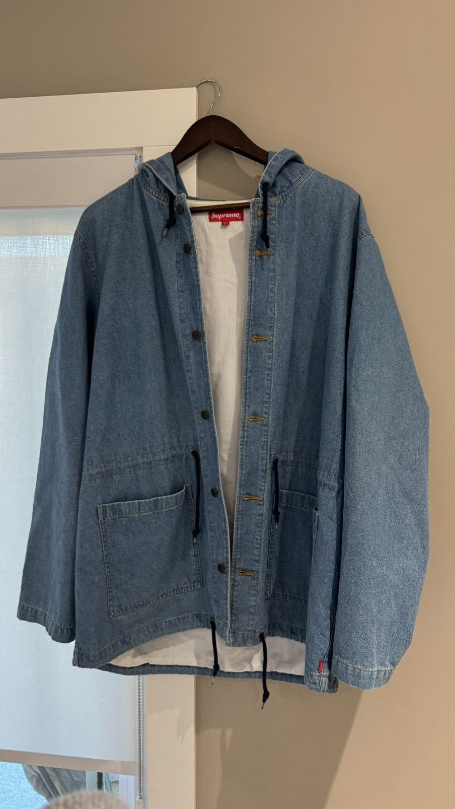 Supreme Supreme Denim Parka Jacket Coat ss14 classic logo rare Size US XL / EU 56 / 4 - 21 Thumbnail
