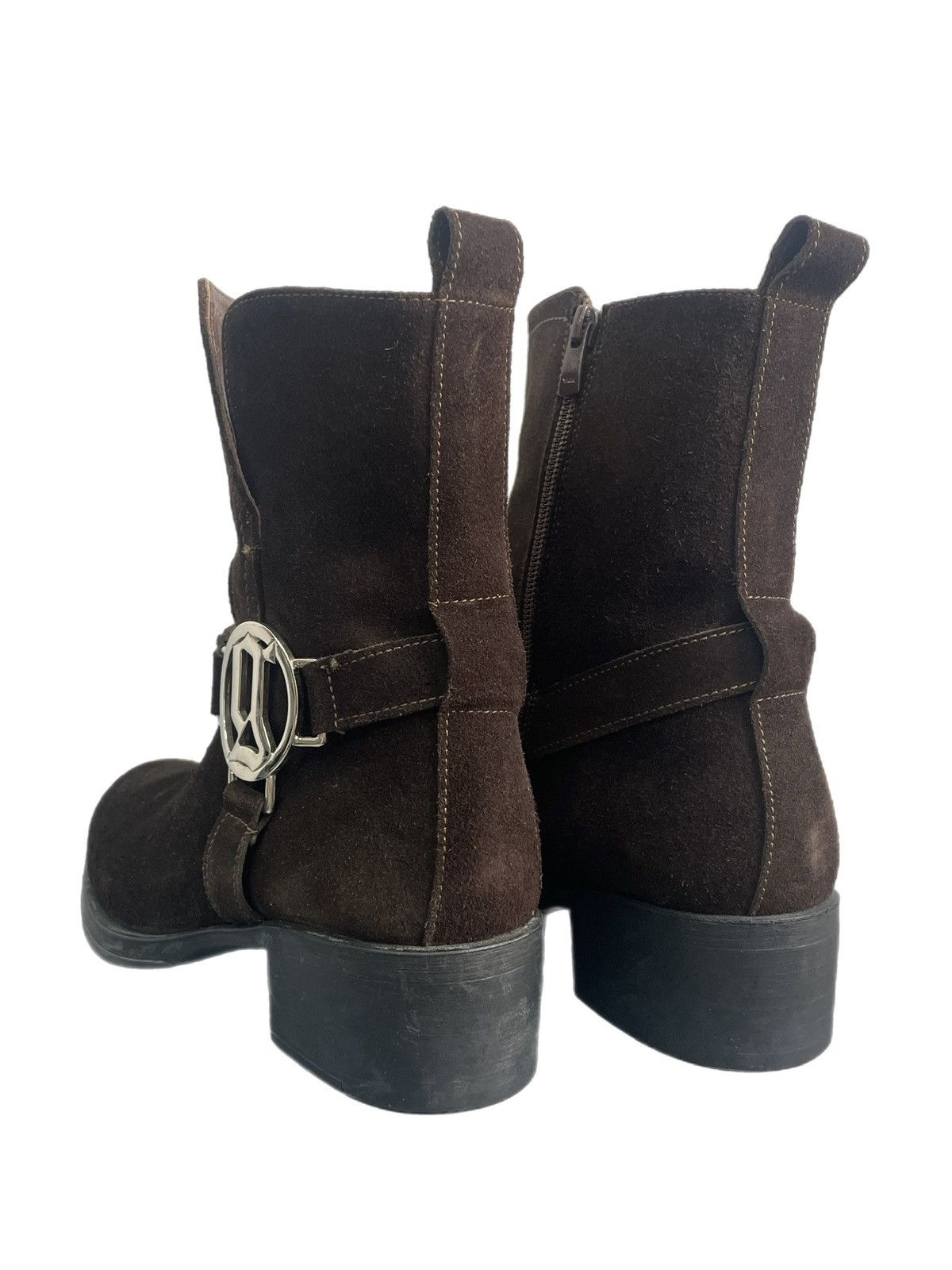 John Galliano Last drop✅✅galliano suede buckle boots western cowboy y2k Size US 8 / EU 41 - 7 Thumbnail