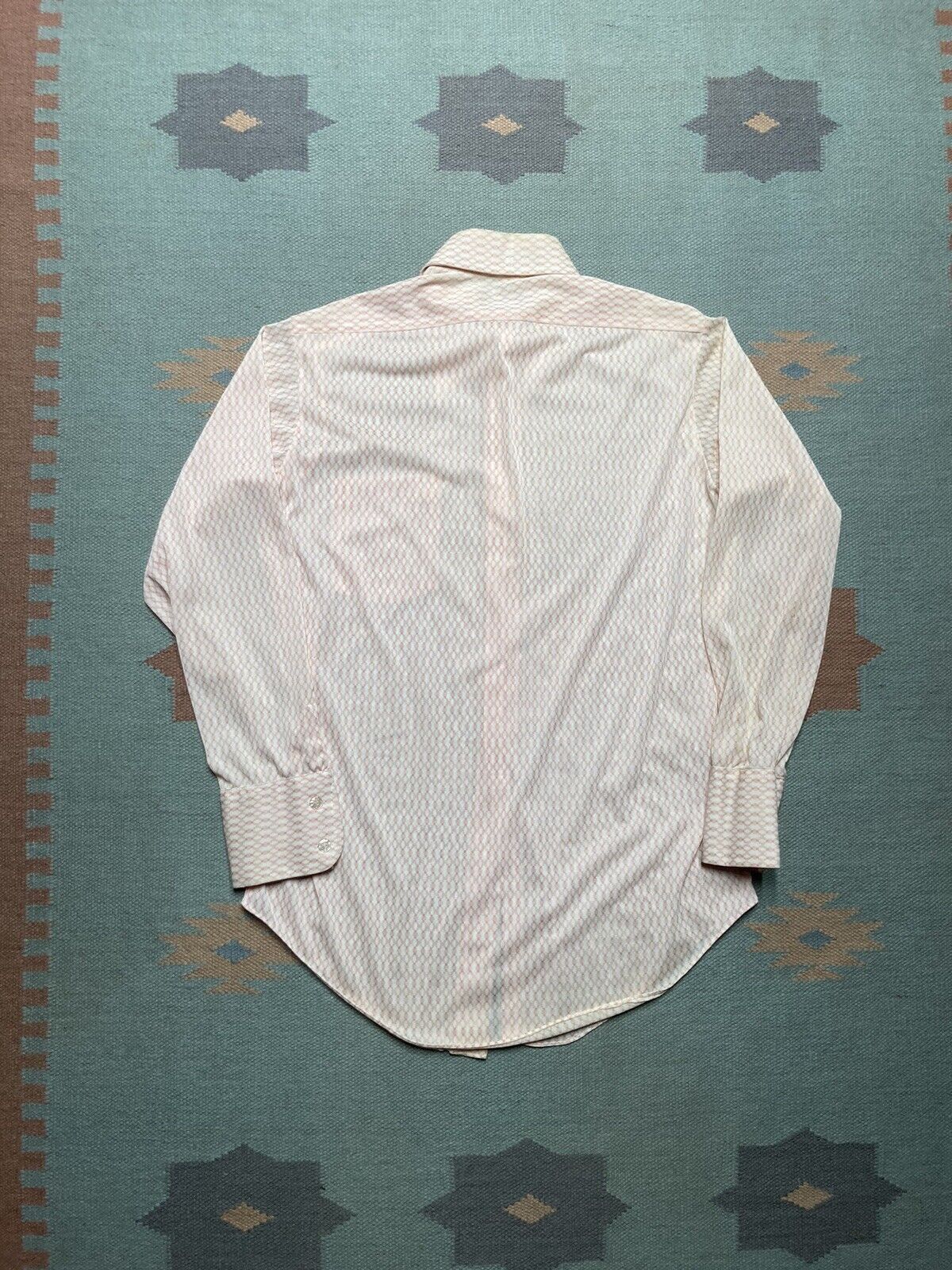 Sears × Vintage 70s sears knit dress shirt disco abstract dagger collar M Size US M / EU 48-50 / 2 - 5 Thumbnail