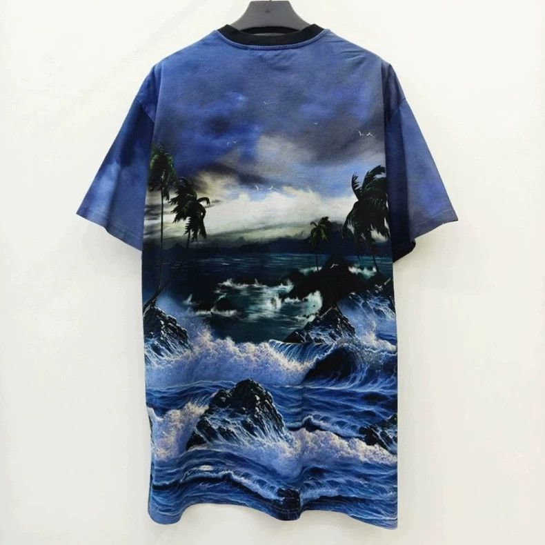Givenchy Givenchy Hawaiian Wave T-Shirt Pattern Mysterious Size US M / EU 48-50 / 2 - 2 Thumbnail
