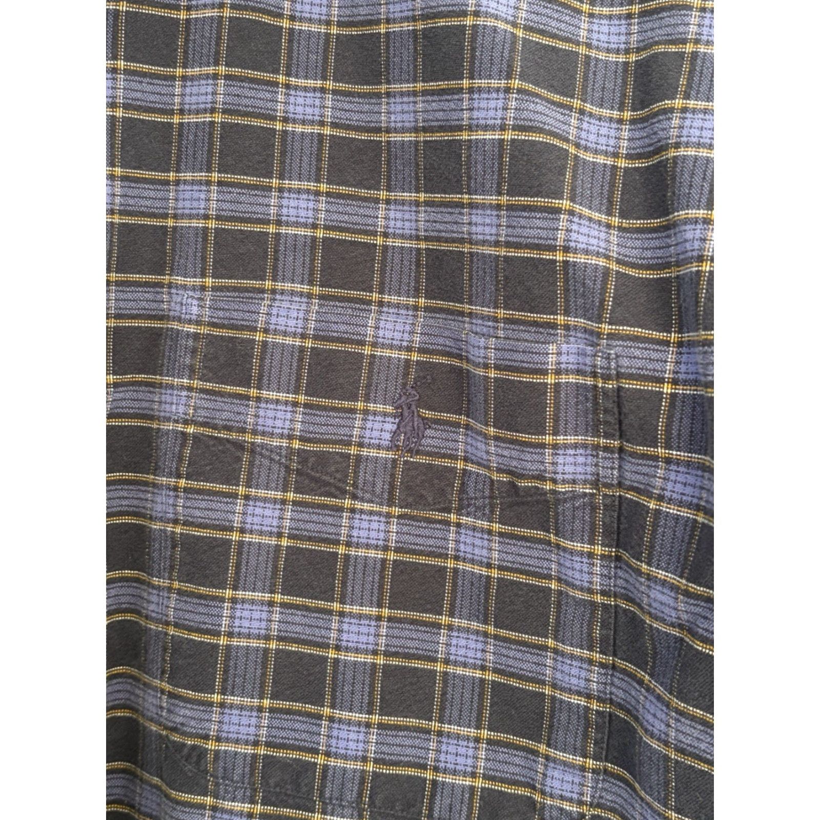 Polo Ralph Lauren Polo Ralph Lauren Big Shirt Men’s Purple Plaid Flannel Long Sleeve L Button-Up Casual Workwear Fall Spring Winter 54 in Chest Mens Size US L / EU 52-54 / 3 - 3 Thumbnail
