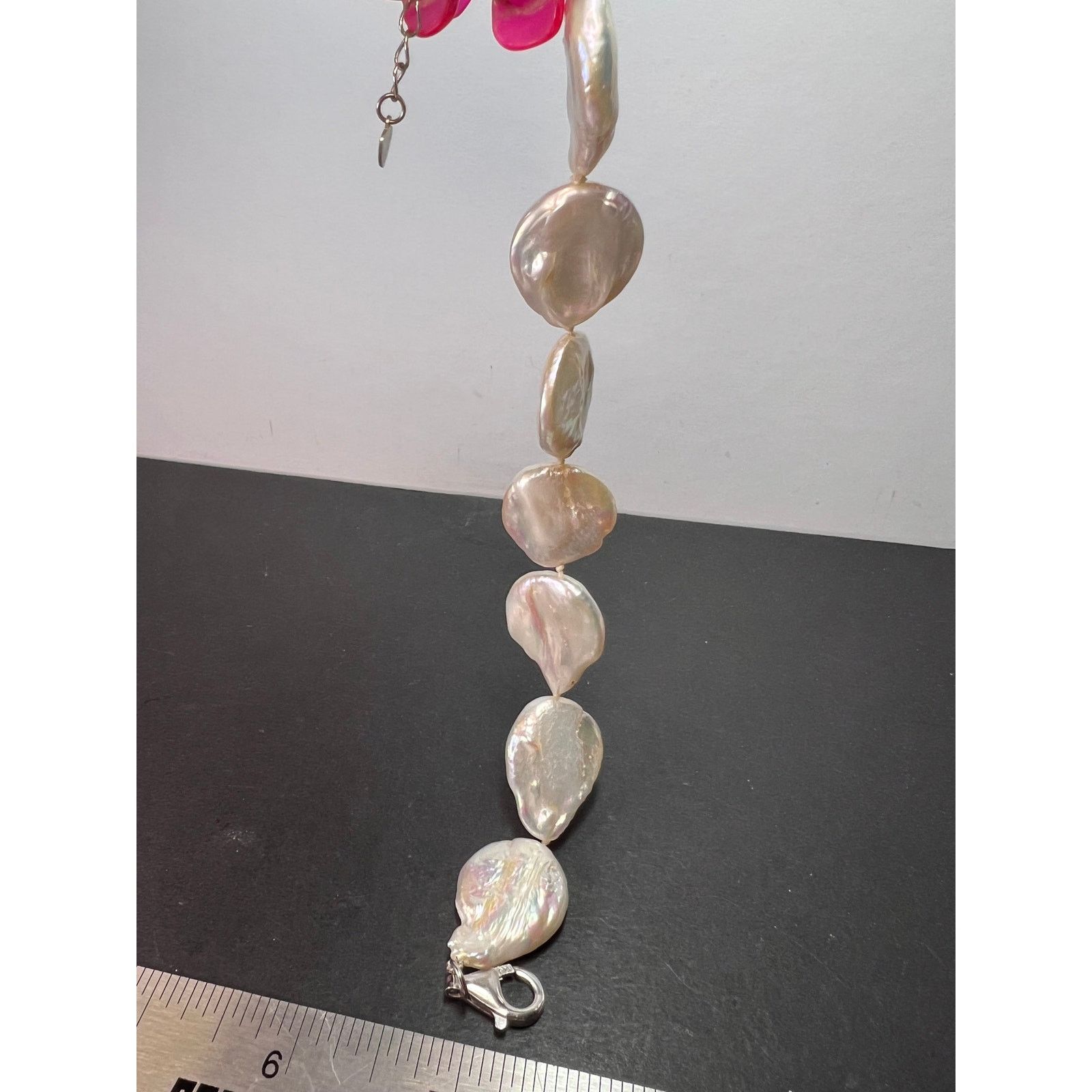 Other Cultured coin pearls bracelet with sterling silver clasp Size ONE SIZE - 6 Thumbnail
