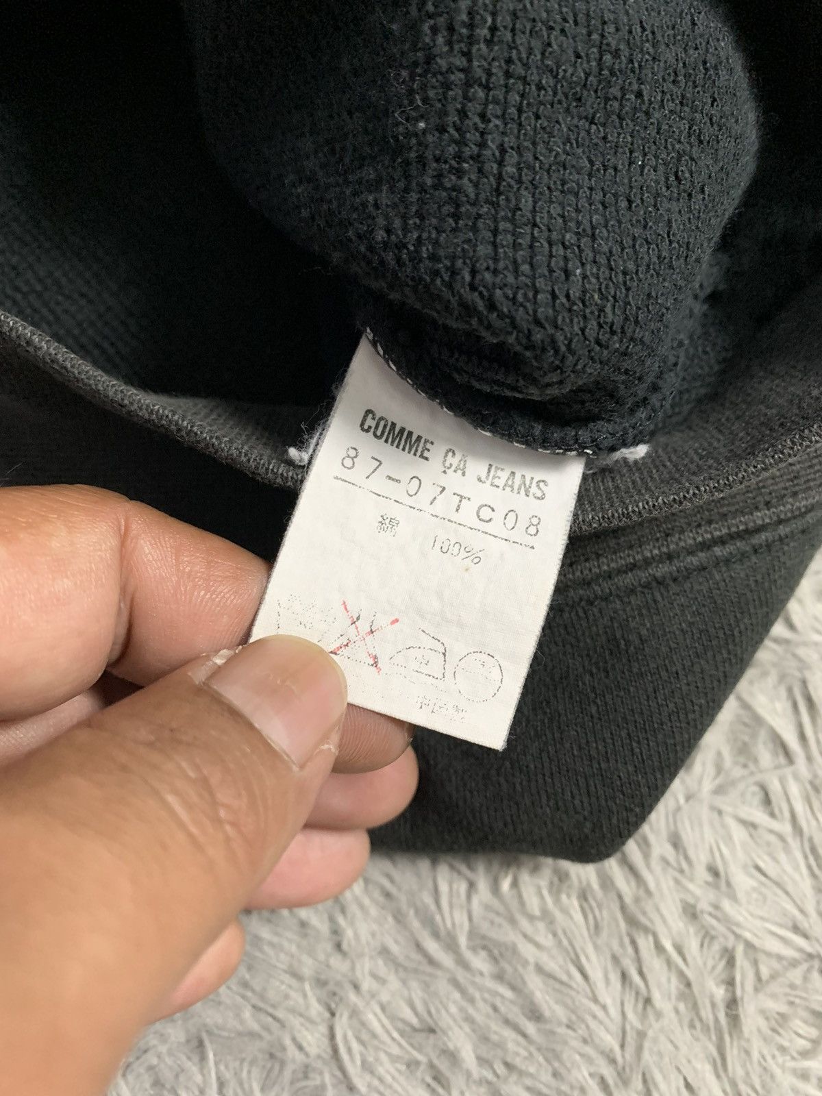 20471120 SUNFADED COMME CA DU MODE DISTRESSED FUR ZIP HOODIE Size US L / EU 52-54 / 3 - 11 Thumbnail