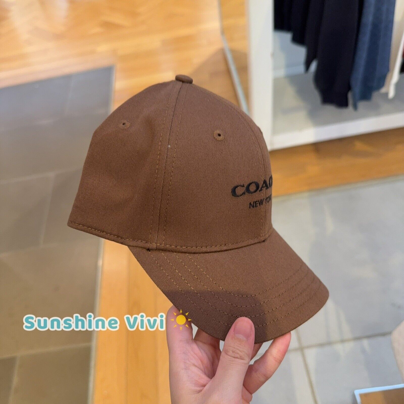 Coach NWT Coach Baseball Hat 100% Organic Cotton CH409 Saddle xs/s Size ONE SIZE - 3 Thumbnail