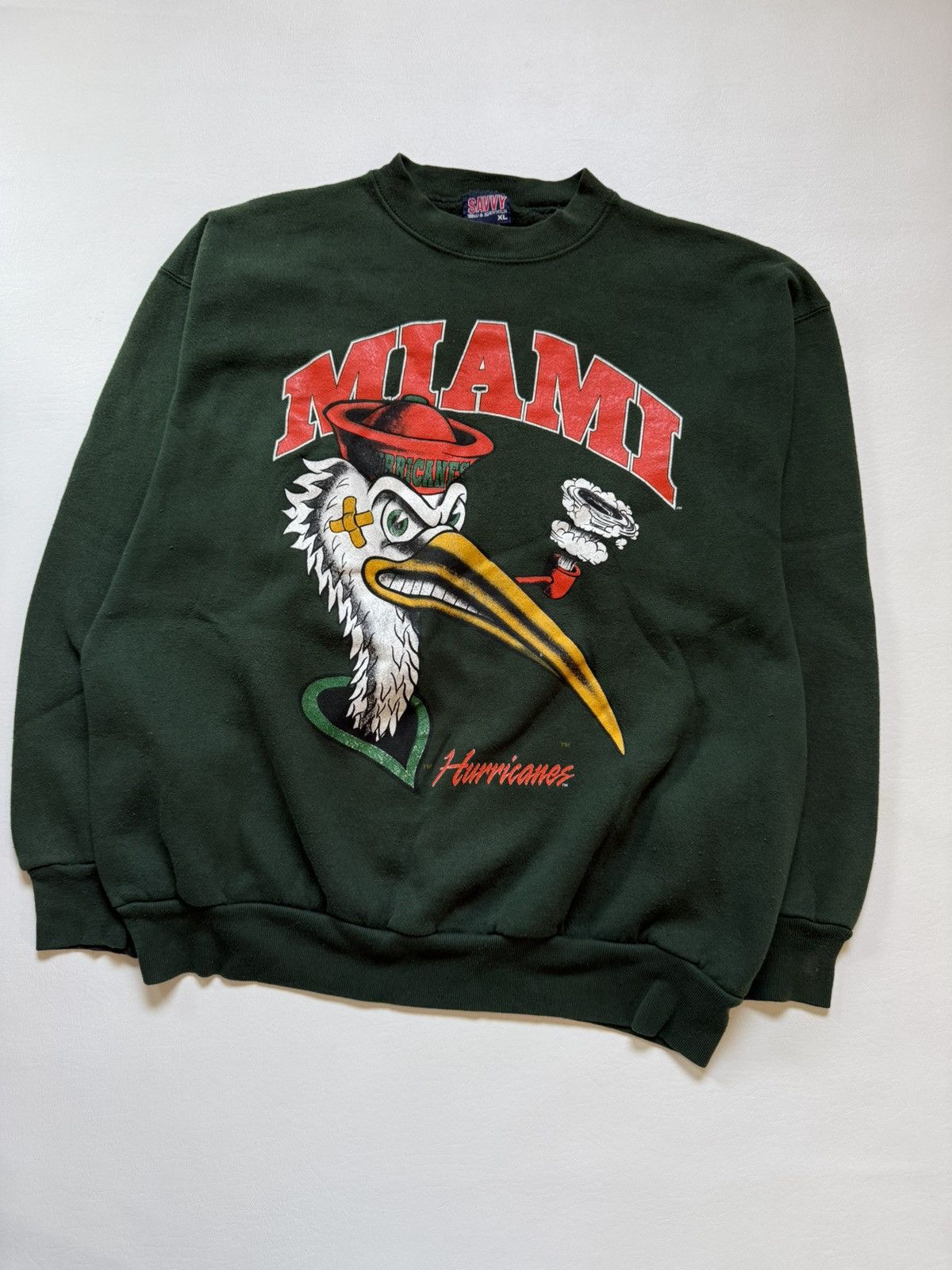 Vintage Vintage miami hurricanes sweatshirt Size US L / EU 52-54 / 3 - 3 Thumbnail