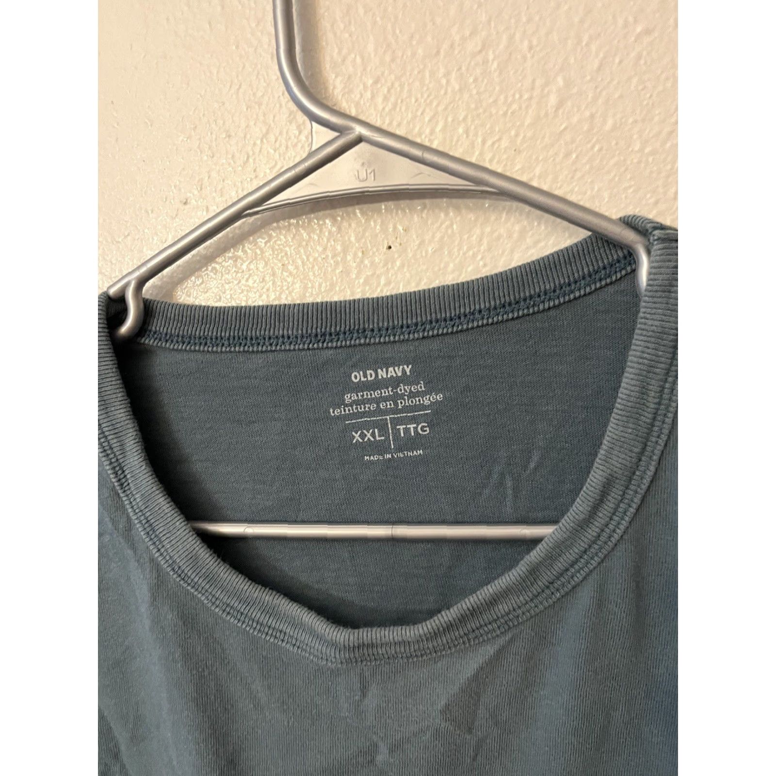 Old Navy Old Navy T-Shirt Mens XXL Long Sleeve Cotton Blue Pocket Garment Dyed Size US XXL / EU 58 / 5 - 3 Thumbnail