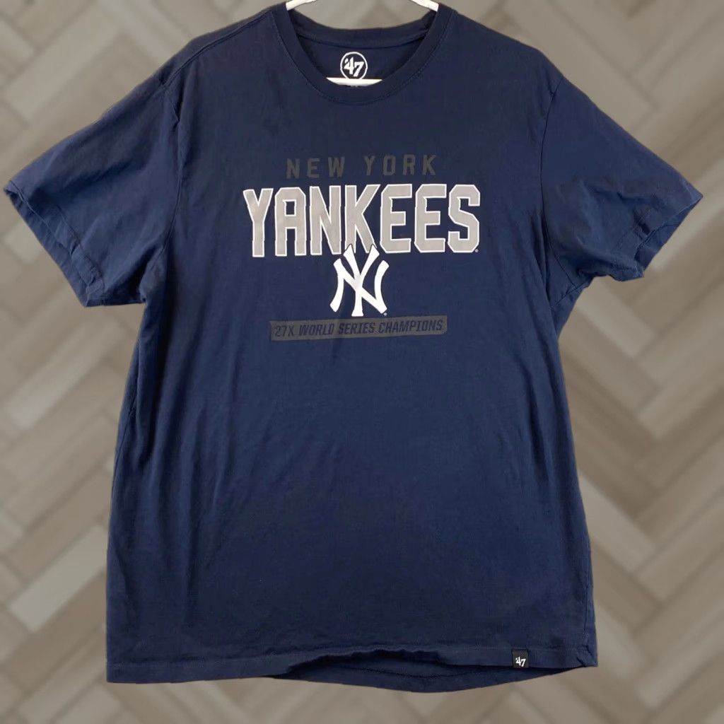 47 New York Yankees NY 2021 Just NY Logo T-Shirt Size L Navy 83-50 Size US L / EU 52-54 / 3 - 1 Thumbnail