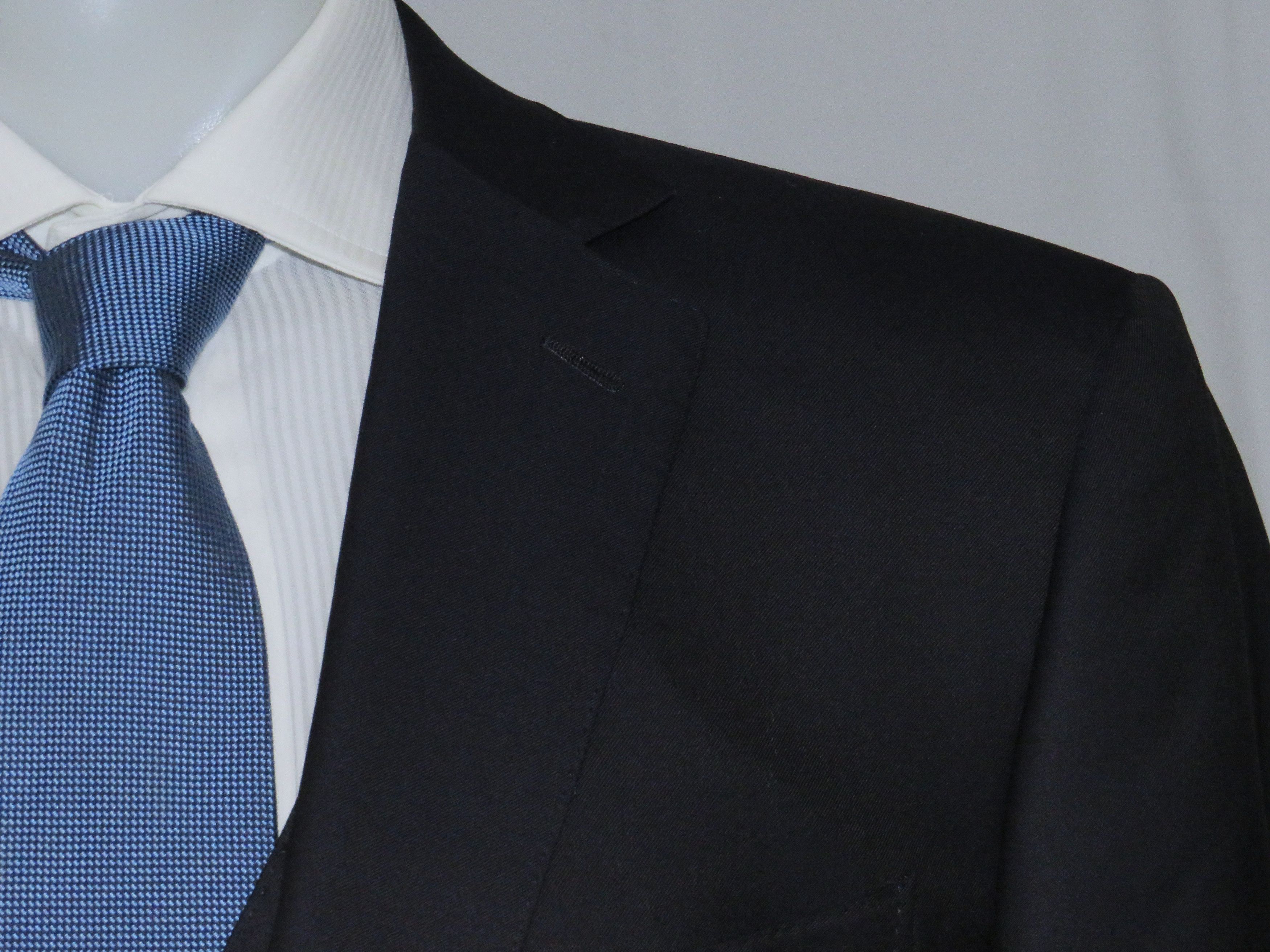 Ermenegildo Zegna Su Misura Exclusive 15milmil15 Navy Three Piece Suit 46L Size 46L - 8 Thumbnail