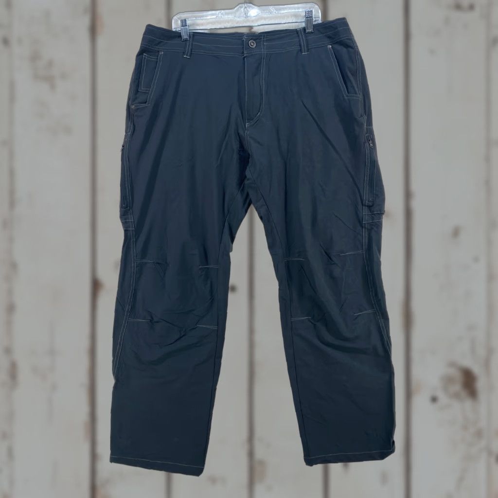 Vintage Kuhl Mens 38x30 Gray Pants Outdoors Hiking Pockets Lightweight Nylon Spandex Size US 38 / EU 54 - 1 Thumbnail