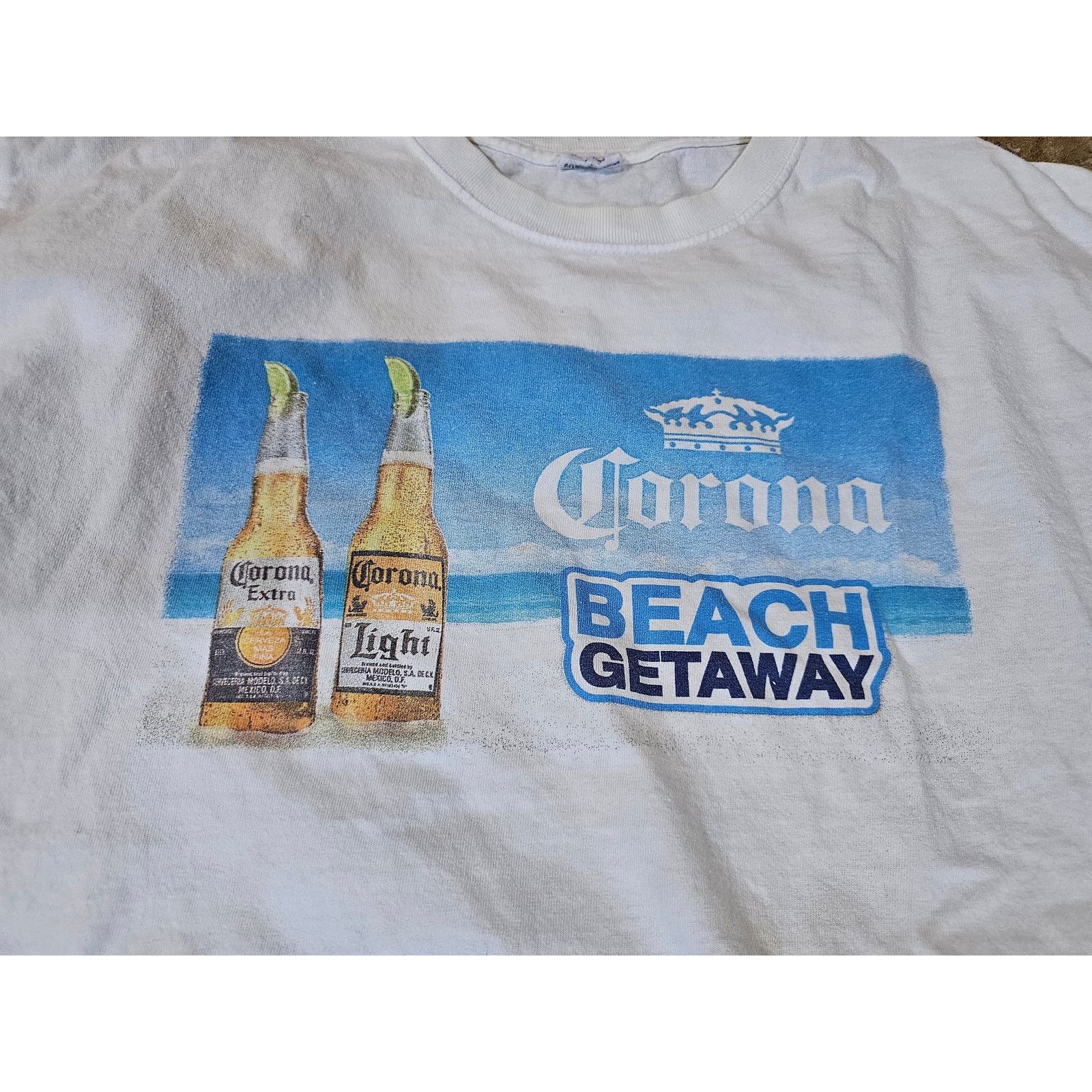 Other Corona Beach Giveaway T-Shirt Double Sided White Sz XL Size US XL / EU 56 / 4 - 2 Thumbnail