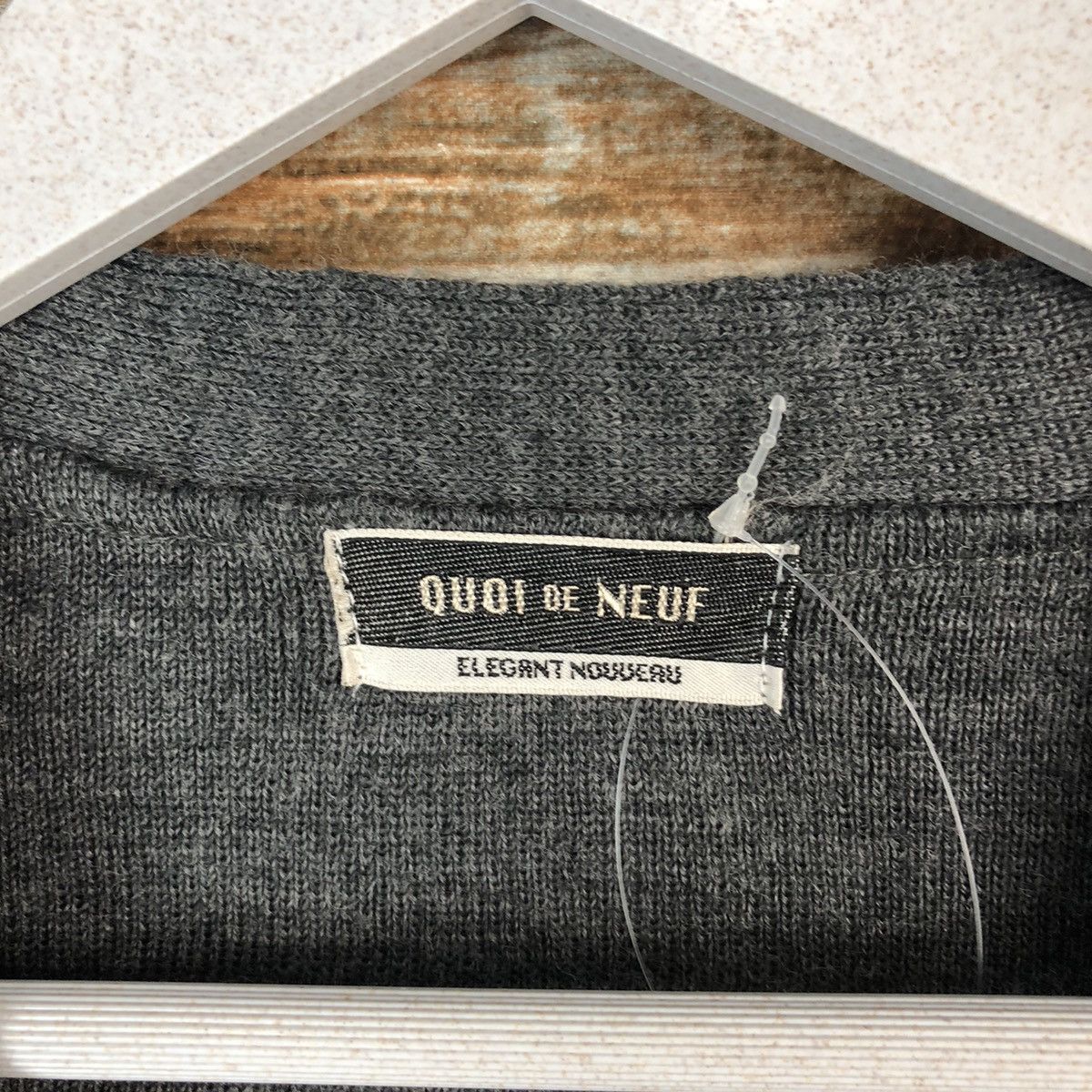Japanese Brand Quide Nevf Black Cardigan Knitwear #A1385 Size US L / EU 52-54 / 3 - 9 Thumbnail