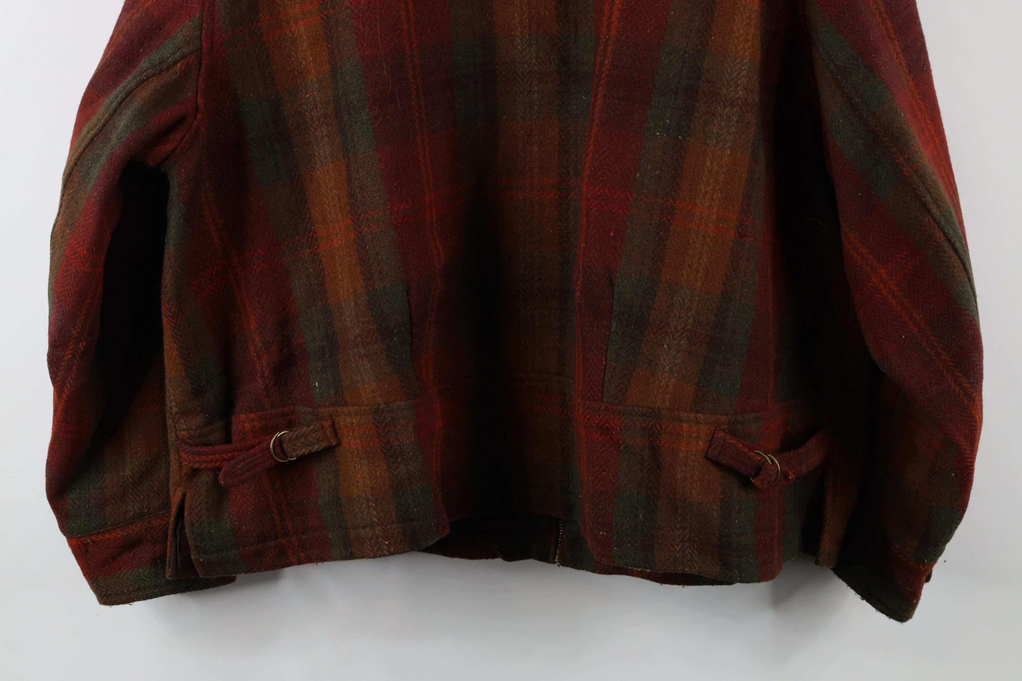 Vintage Vintage 90s Streetwear Back Wool Tweed Bomber Jacket Plaid Size 3XL / US 20-22 - 13 Thumbnail