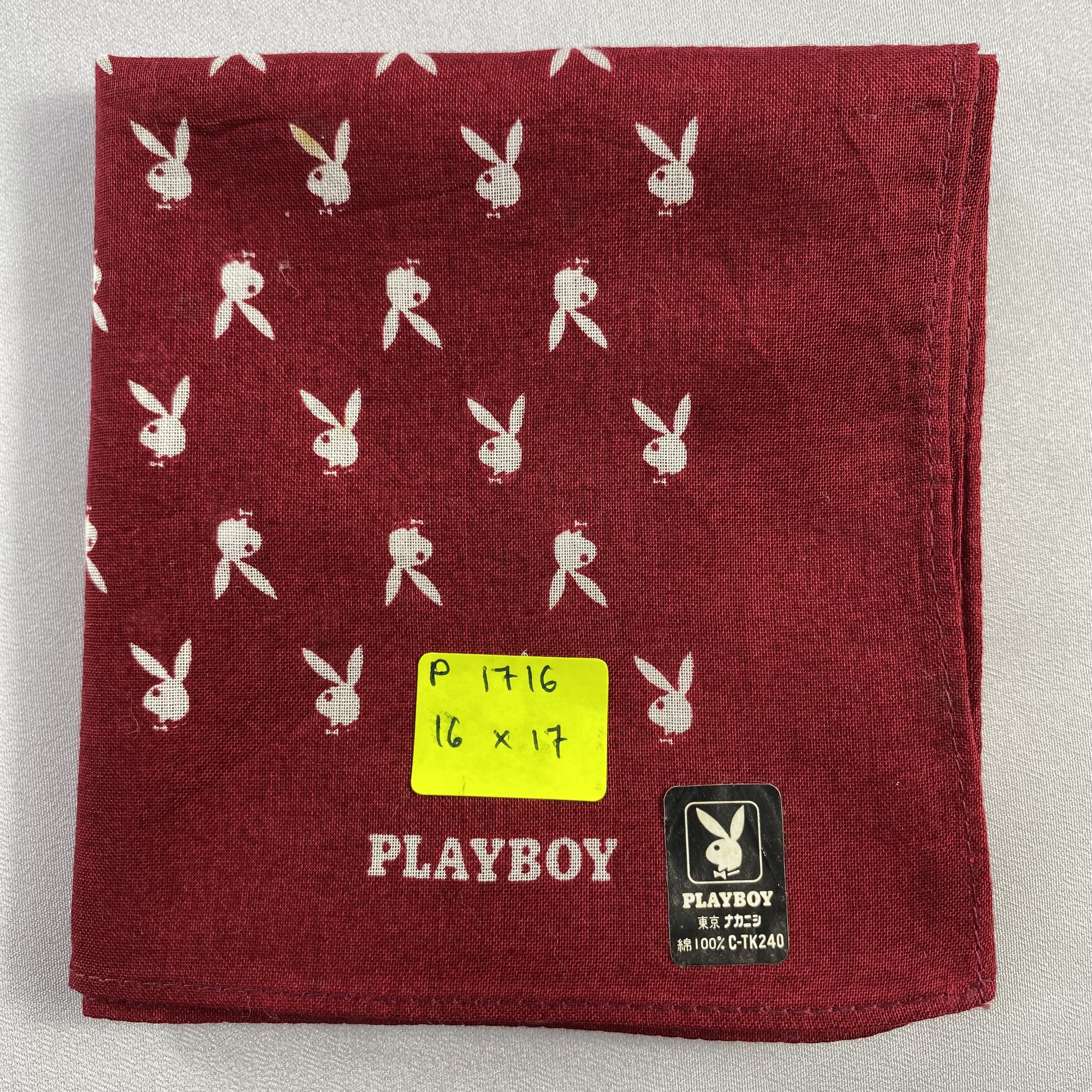 Playboy × Vintage NWT Playboy Bandana/ Handkerchief / Neckerchief-P1716 Size ONE SIZE - 5 Thumbnail