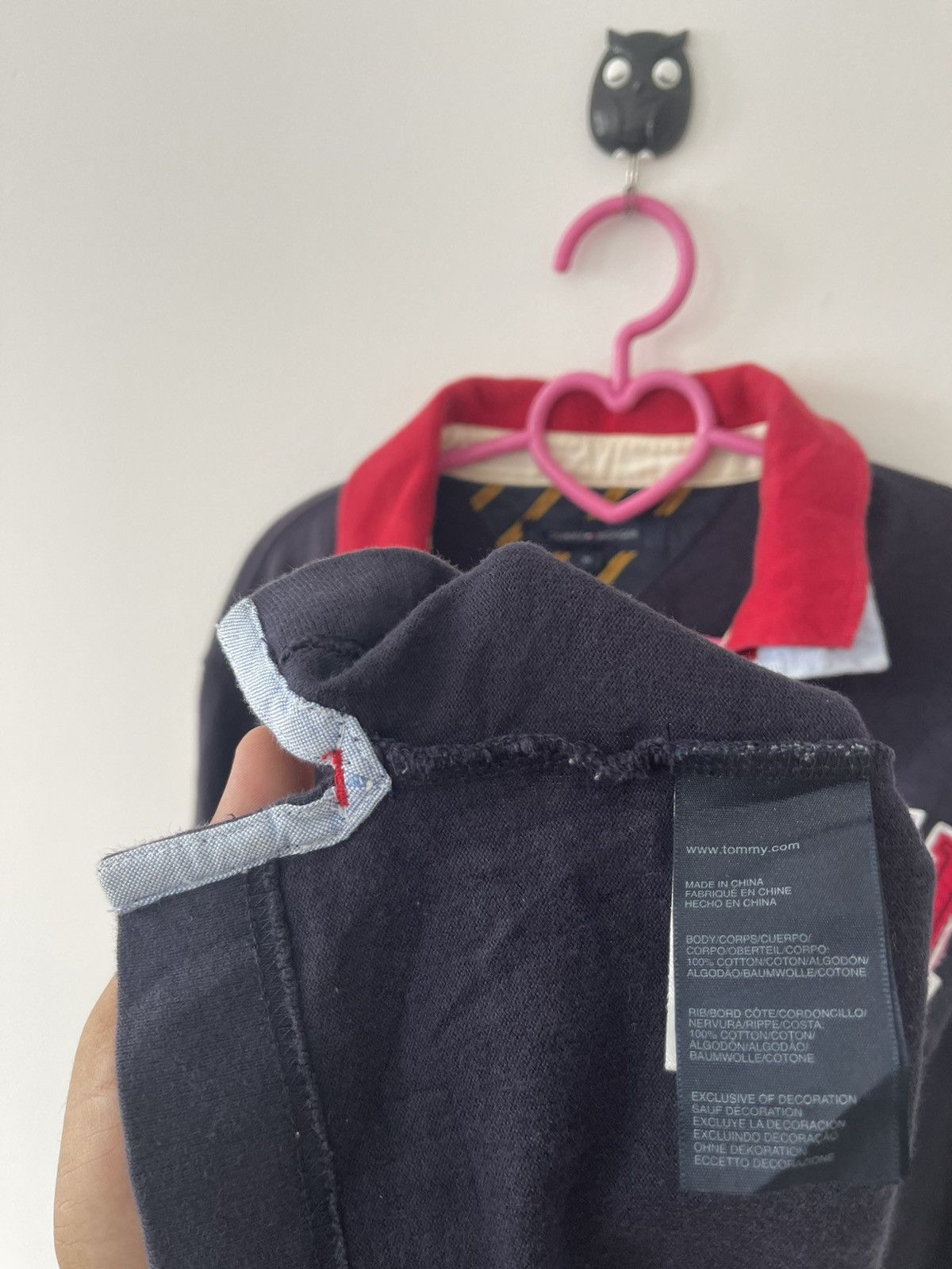 Tommy Hilfiger Rare Vintage TOMMY HILFIGER TH54 Spell Out Double Colar Polo Size US M / EU 48-50 / 2 - 11 Thumbnail