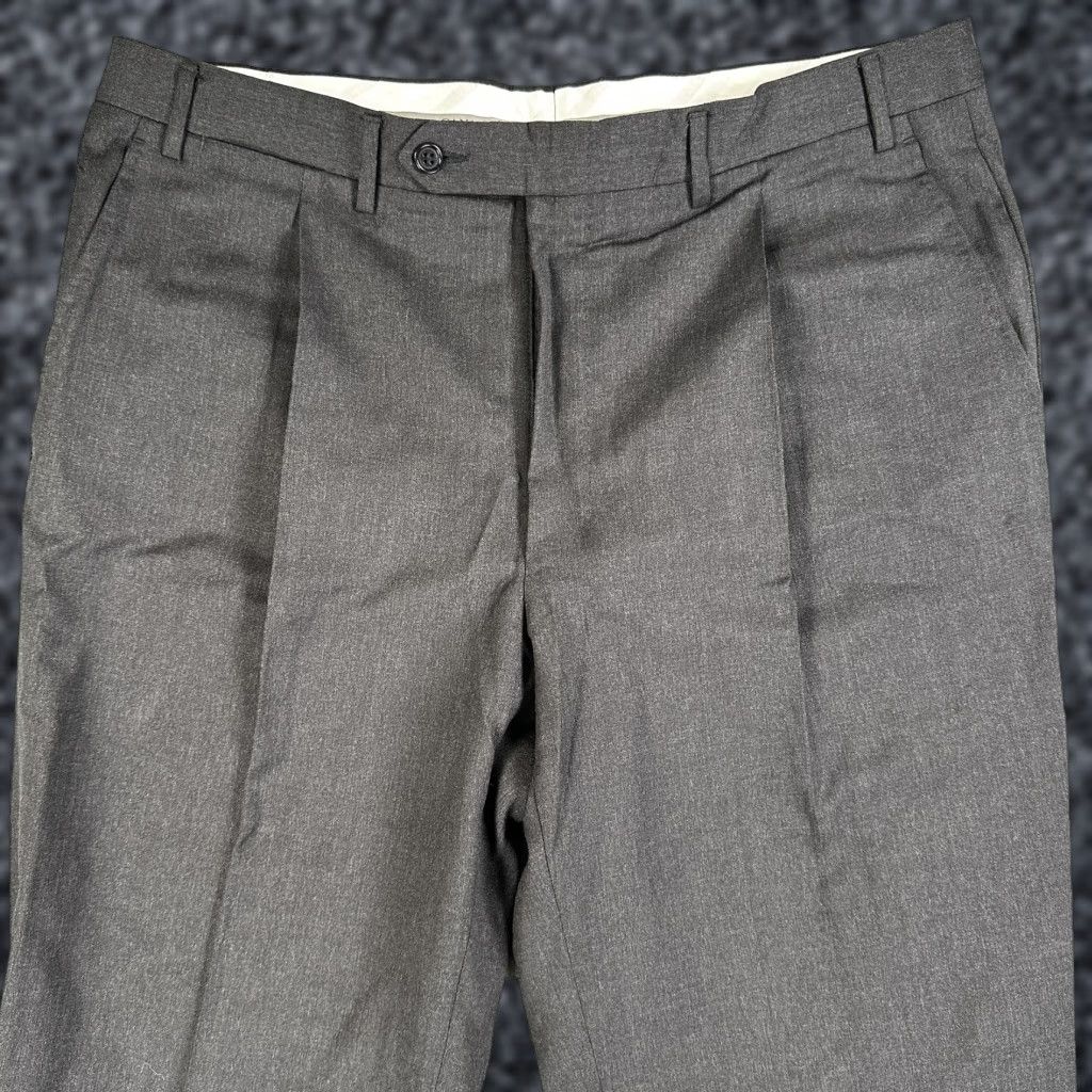 Canali Canali Dress Pants 36 Wool Mens 36x31 Gray Pleated Front Straight Leg Trousers Size US 36 / EU 52 - 1 Thumbnail