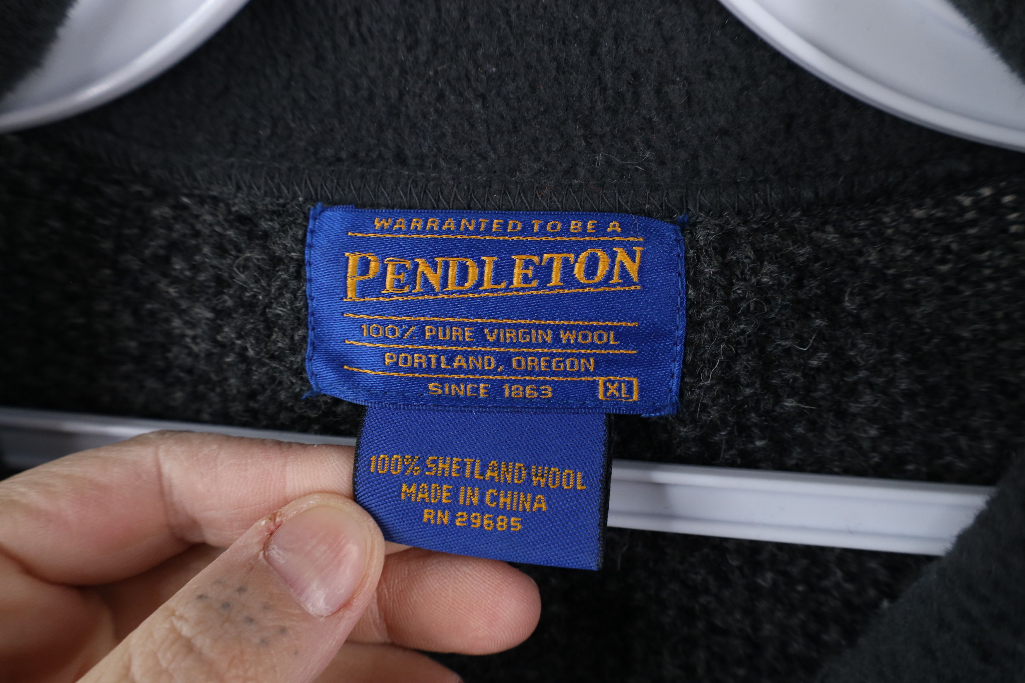 Pendleton × Vintage Vintage Pendleton Wool Knit Half Zip Pullover Sweater Size US XL / EU 56 / 4 - 9 Thumbnail