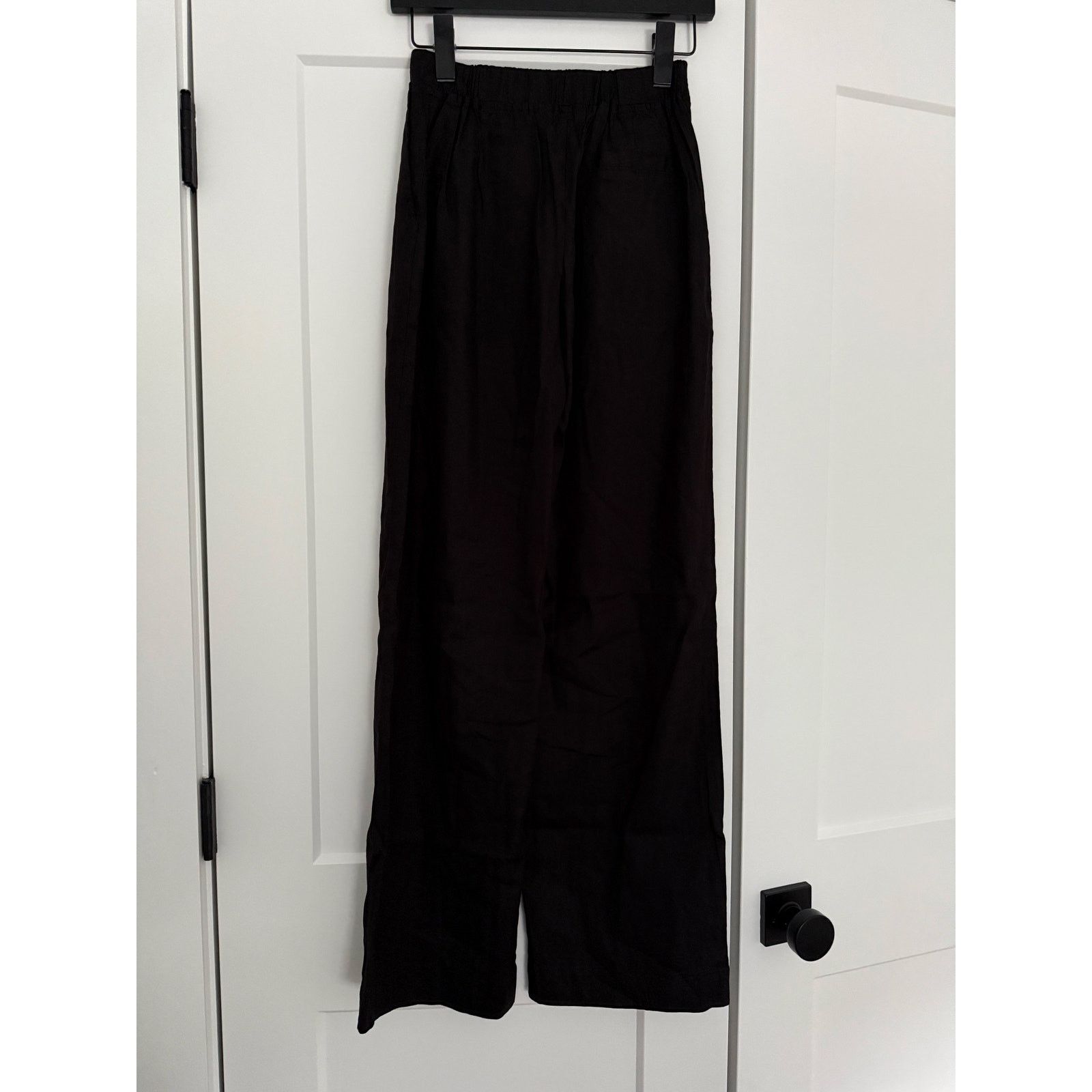 MONROW $175 New Monrow Linen Pleated Pants - XS Black Size 26" / US 2 / IT 38 - 5 Thumbnail