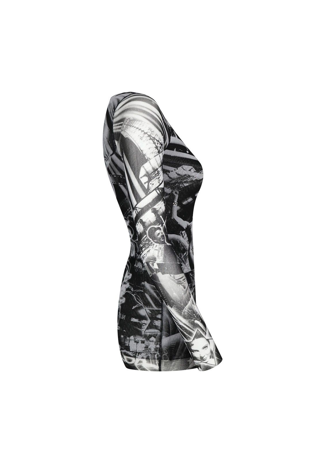 Jean Paul Gaultier Jean Paul Gaultier Vintage Paris Cinema Face Art Mesh Top Size XS / US 0-2 / IT 36-38 - 3 Thumbnail